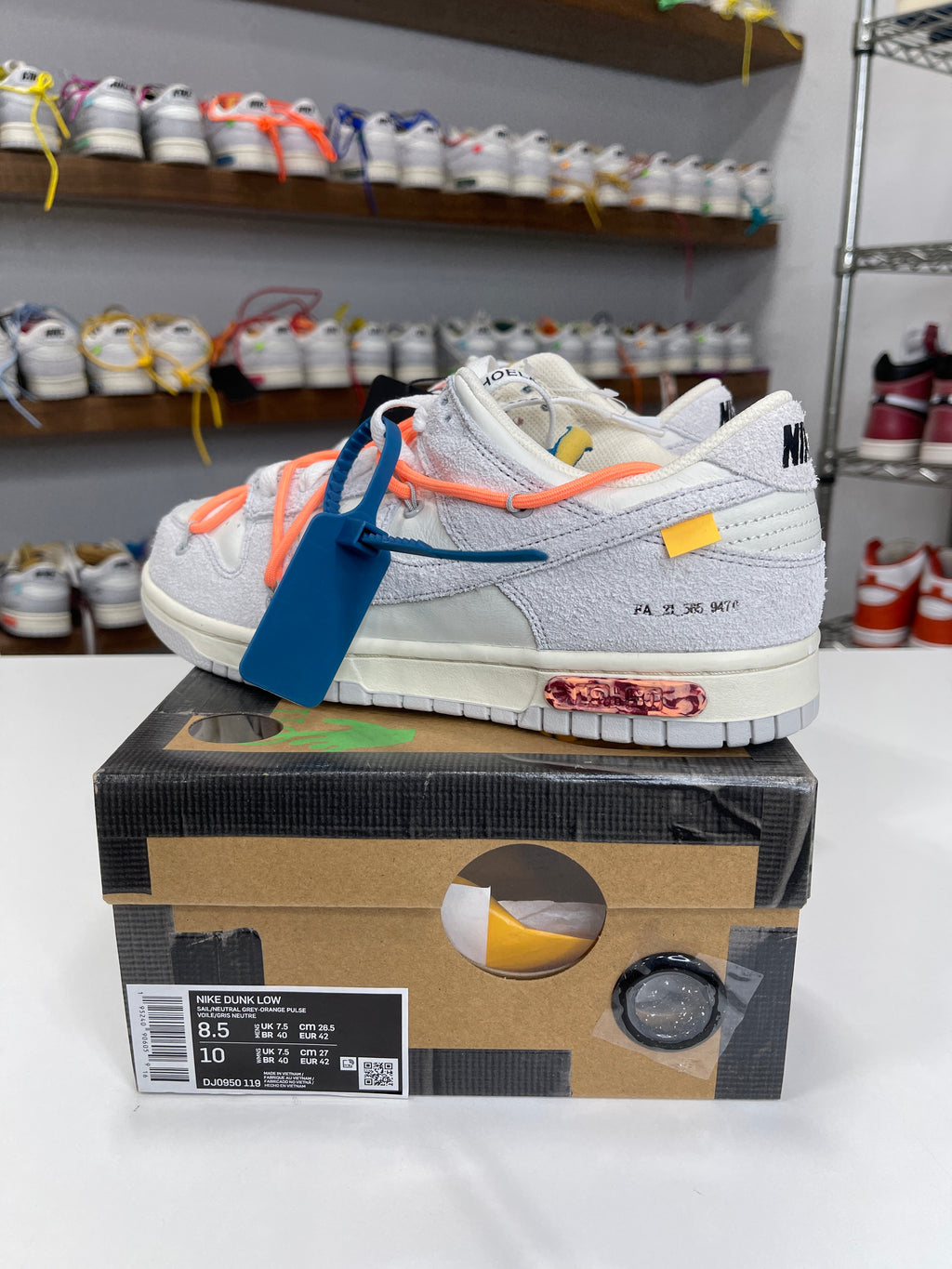 Nike Dunk Low Off-White Lot 2\19/50 - Sz 8.5