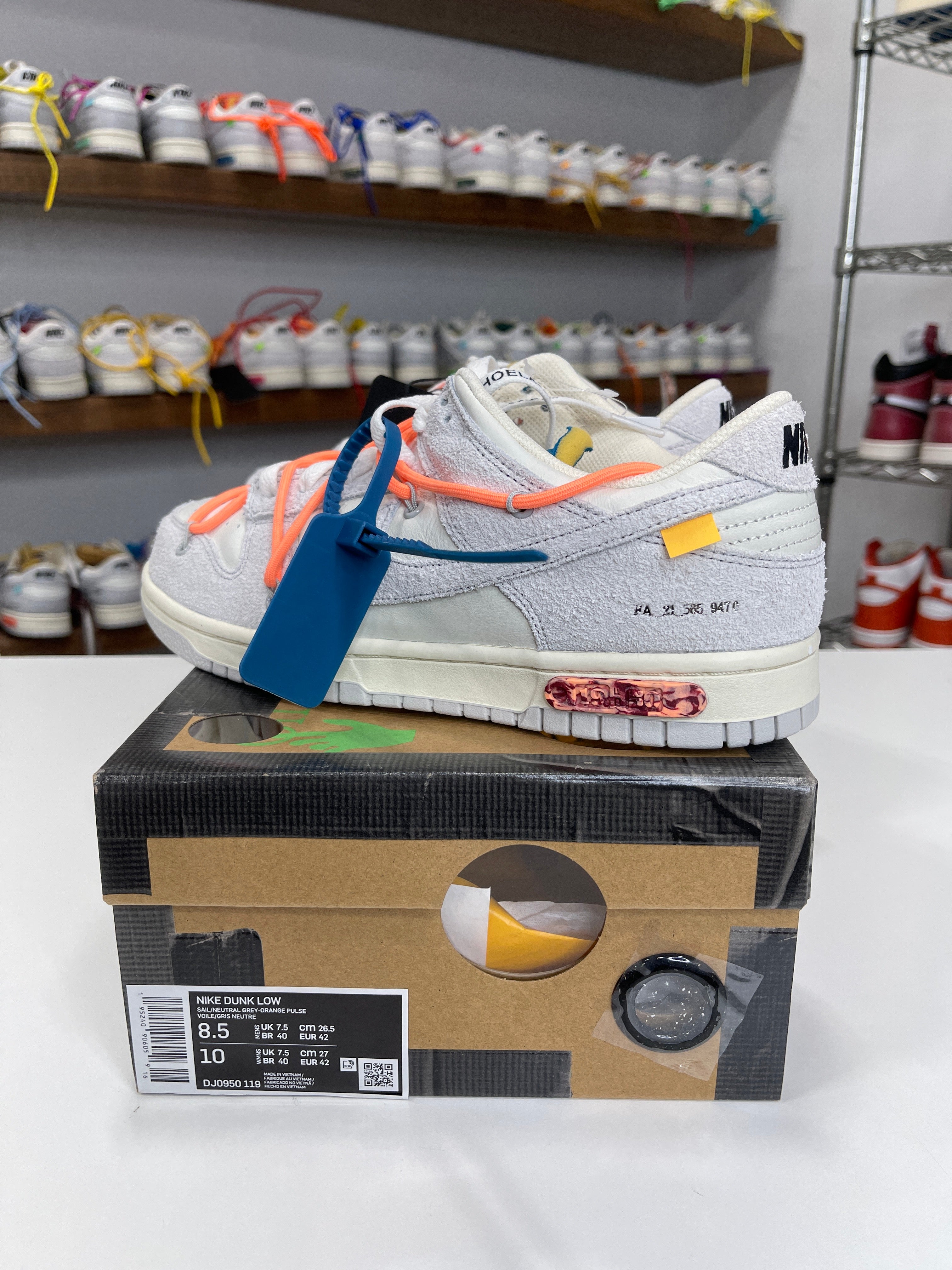 Nike Dunk Low Off-White Lot 2\19/50 - Sz 8.5