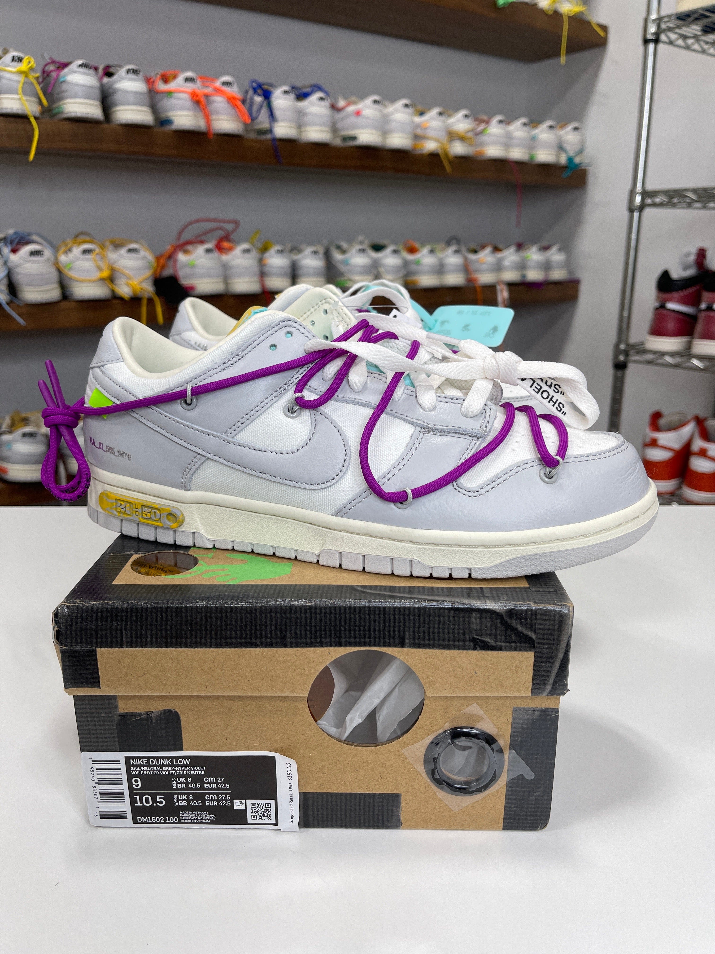 Nike Dunk Low Off-White Lot 21/50 - Sz 9