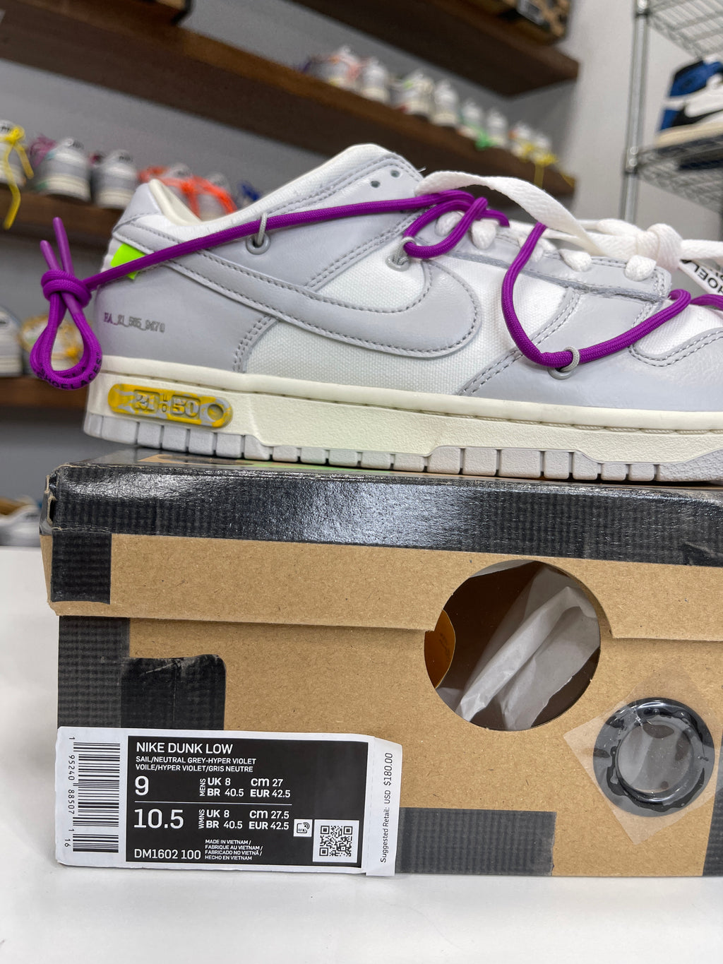 Nike Dunk Low Off-White Lot 21/50 - Sz 9