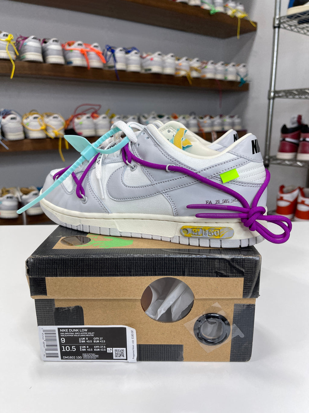Nike Dunk Low Off-White Lot 21/50 - Sz 9