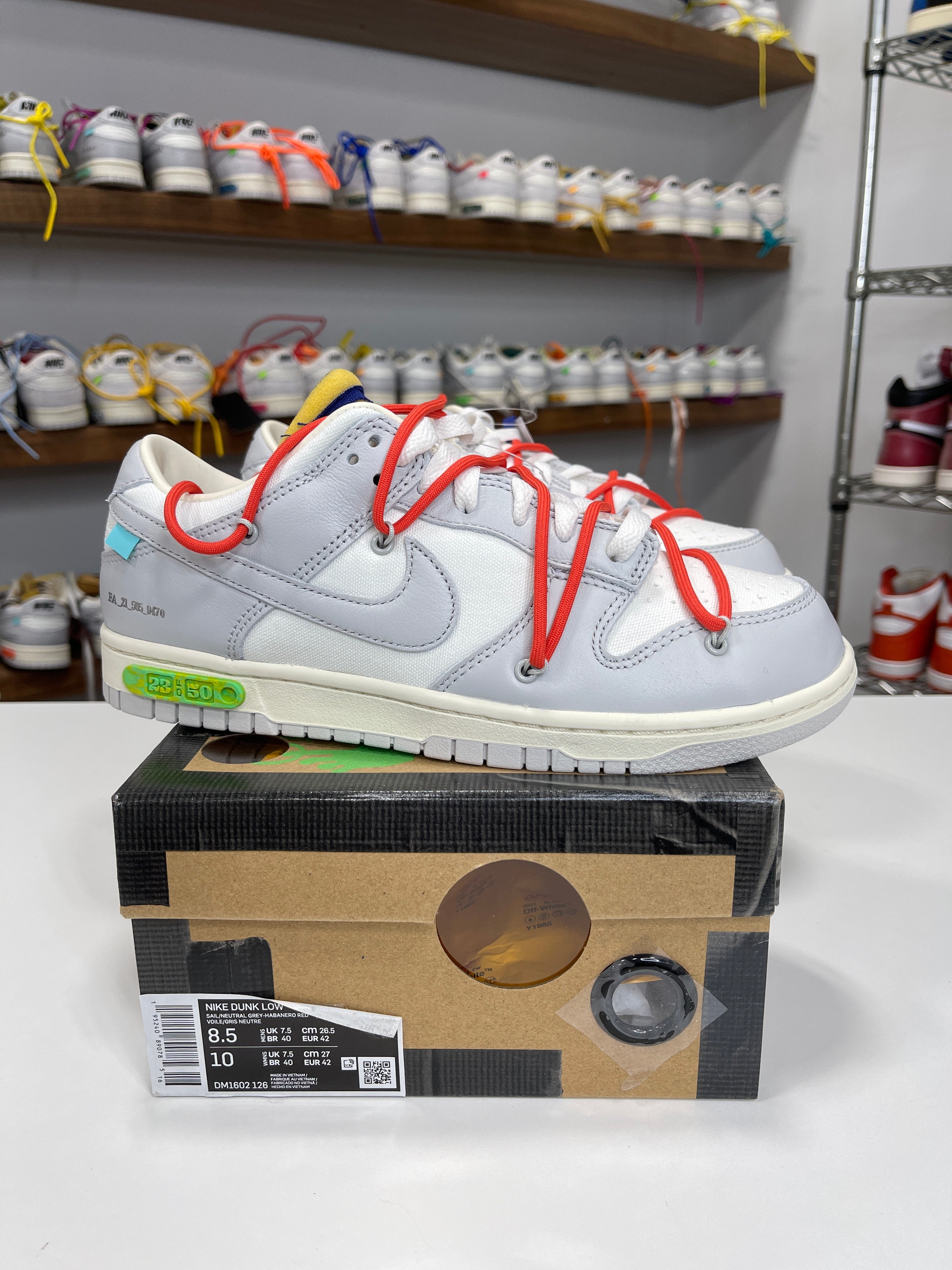 Nike Dunk Low Off-White Lot 23/50 - Sz 8.5