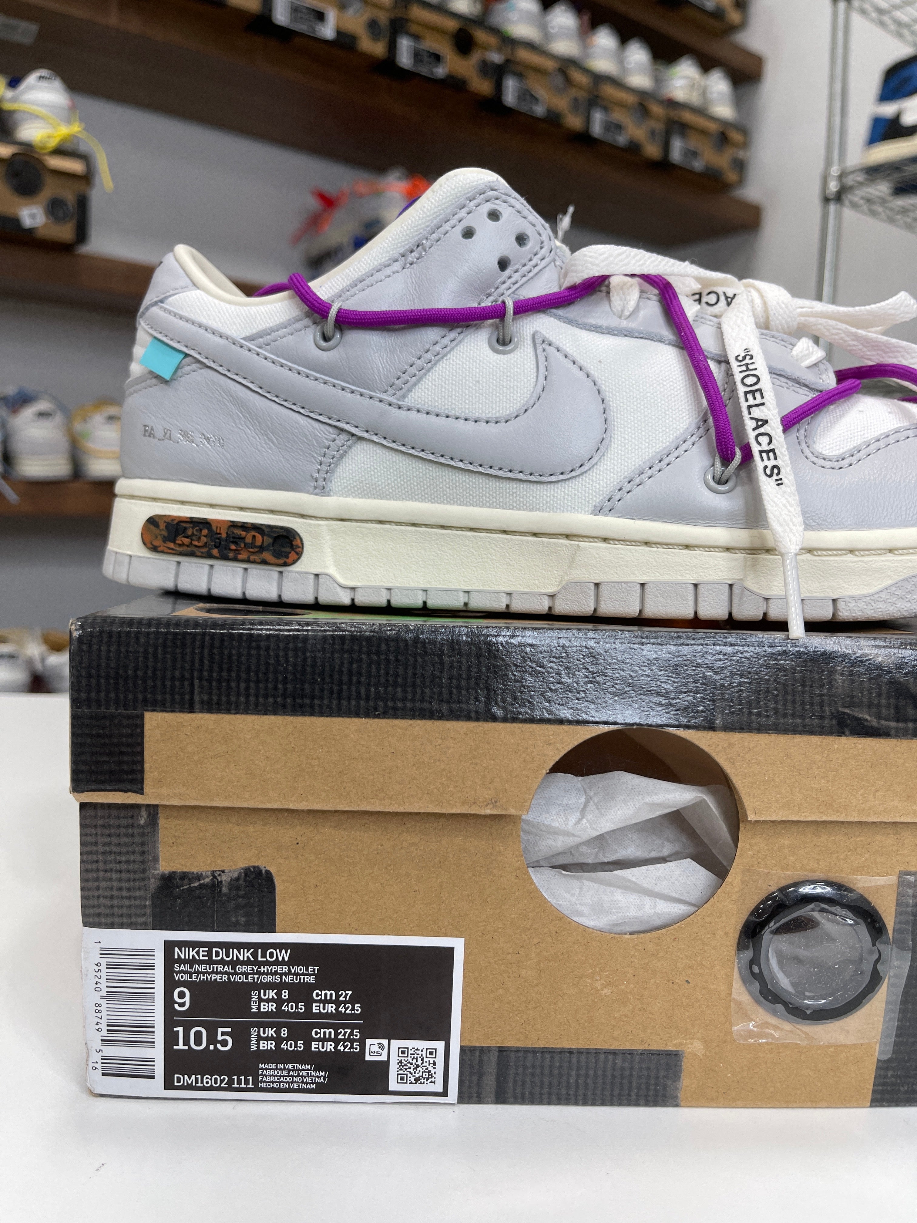 Nike Dunk Low Off-White Lot 28/50 - Sz 9