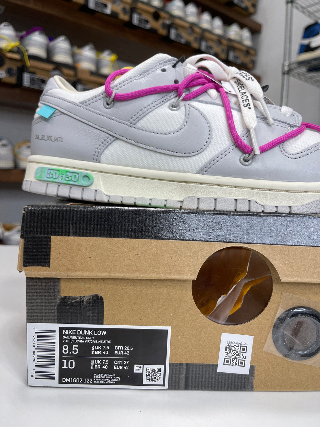 Nike Dunk Low Off-White Lot 30/50 - Sz 8.5
