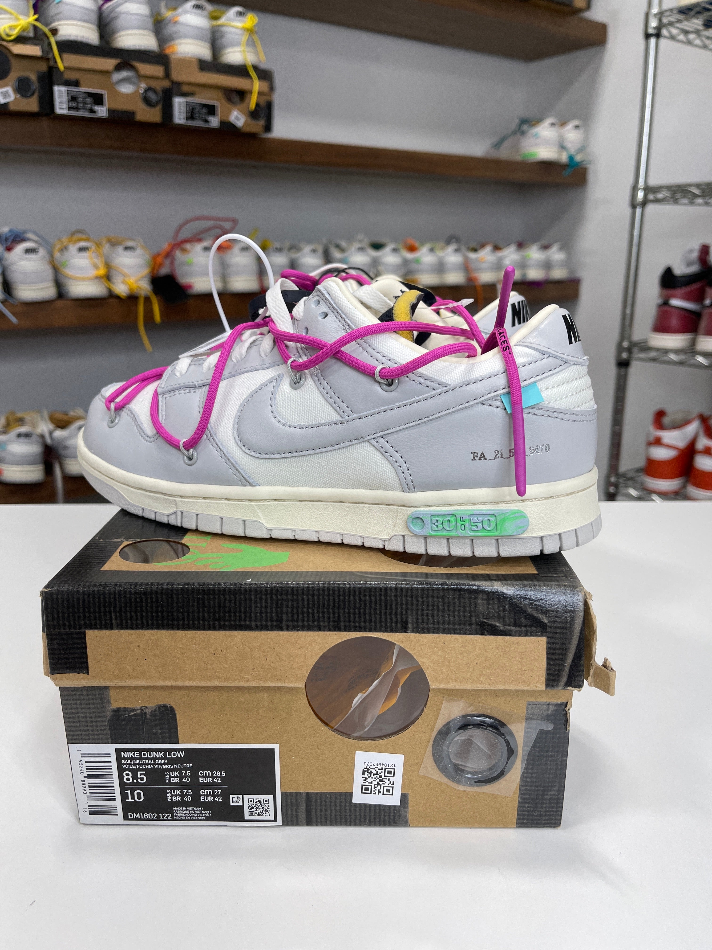 Nike Dunk Low Off-White Lot 30/50 - Sz 8.5