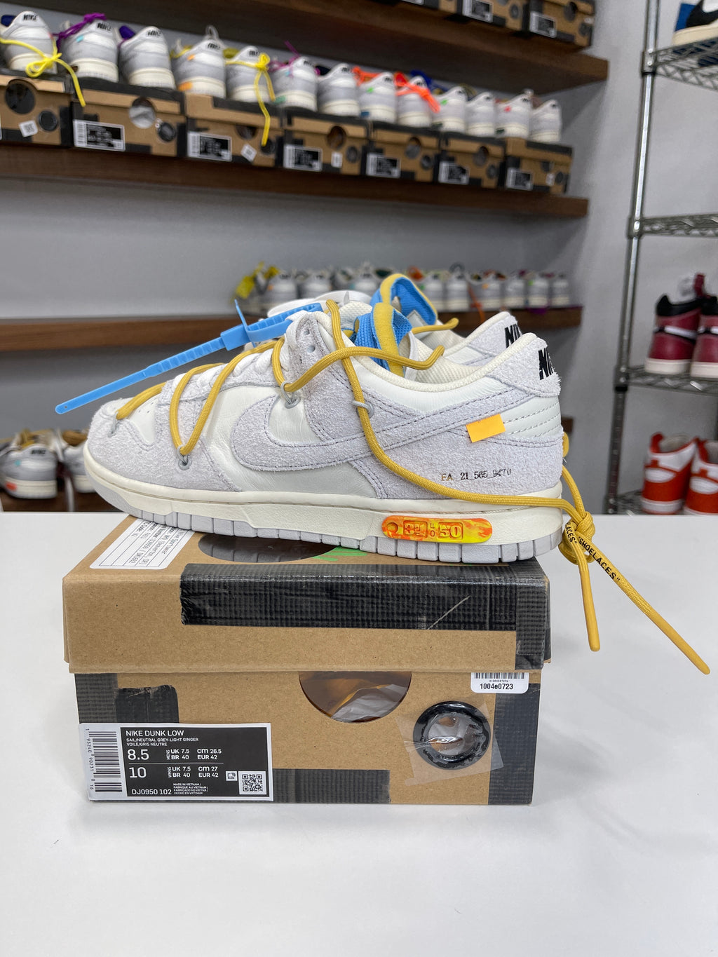 Nike Dunk Low Off-White Lot 34/50 - Sz 8.5
