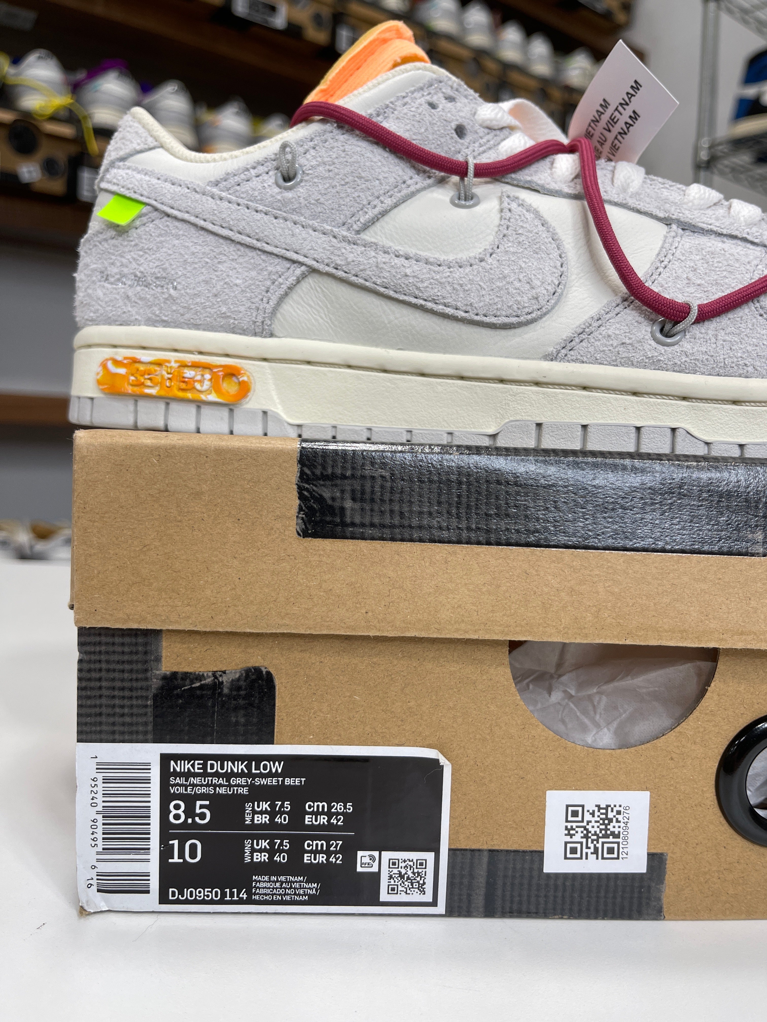 Nike Dunk Low Off-White Lot 35/50 - Sz 8.5