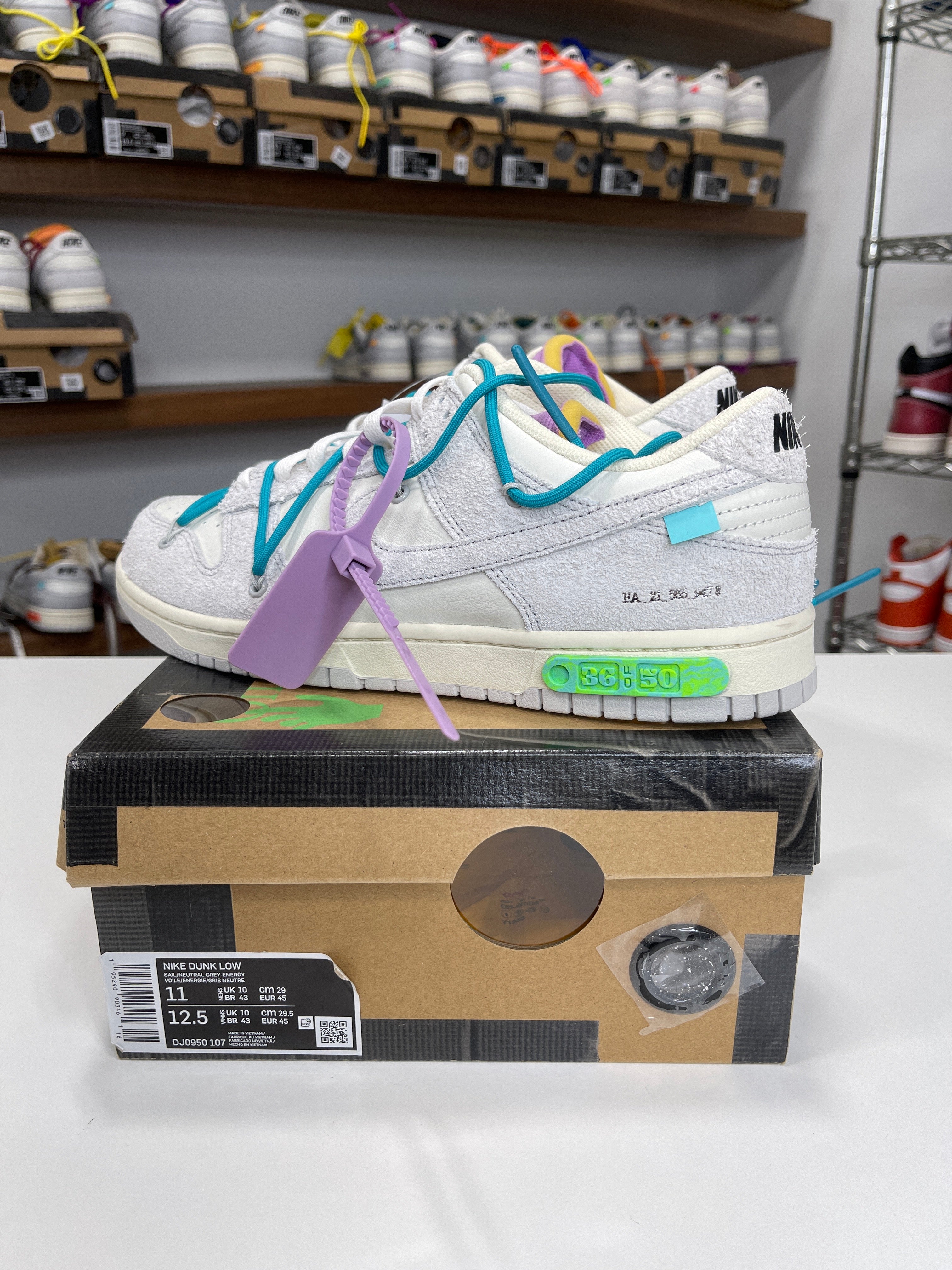 Nike Dunk Low Off-White Lot 36/50 - Sz 11