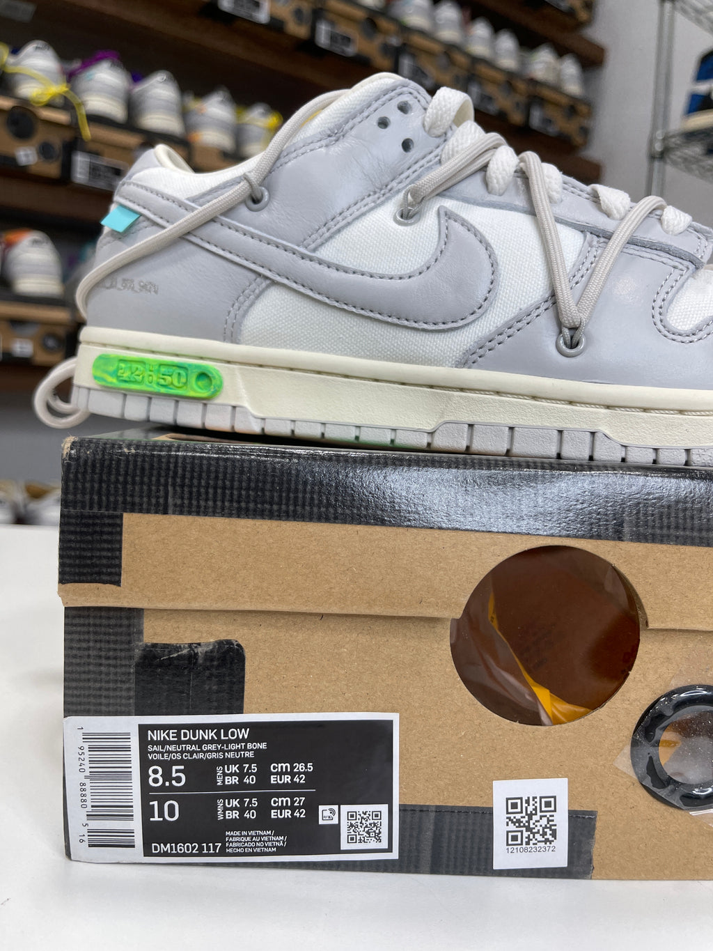 Nike Dunk Low Off-White Lot 42/50 - Sz 8.5
