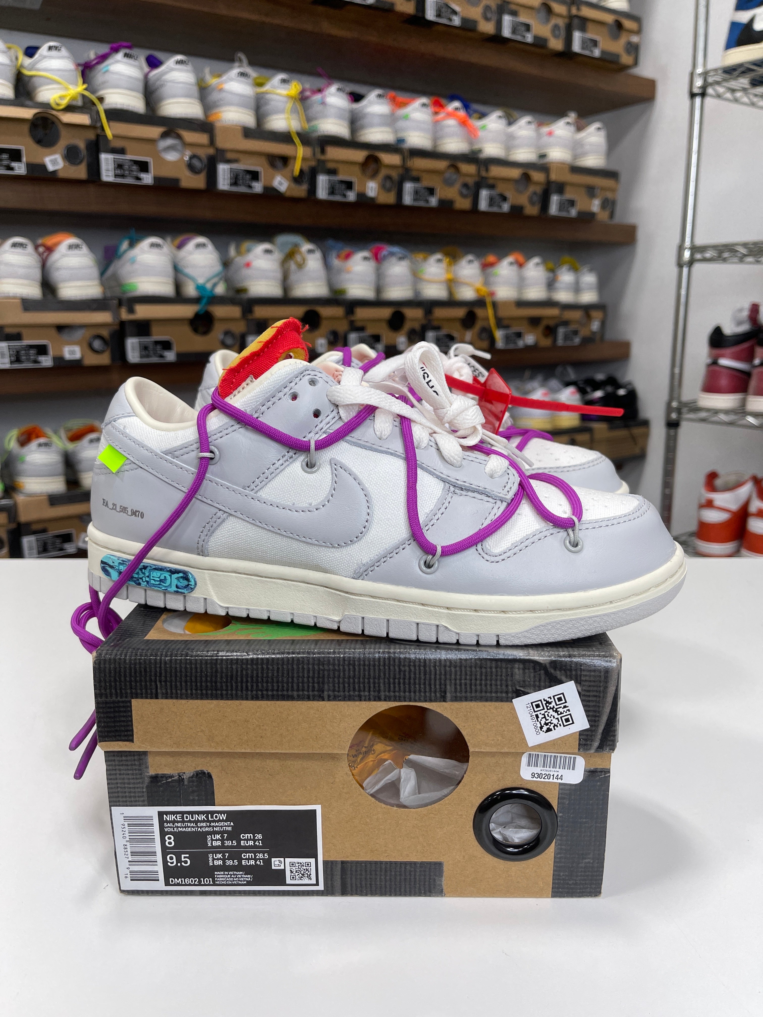 Nike Dunk Low Off-White Lot 45/50 - Sz 8