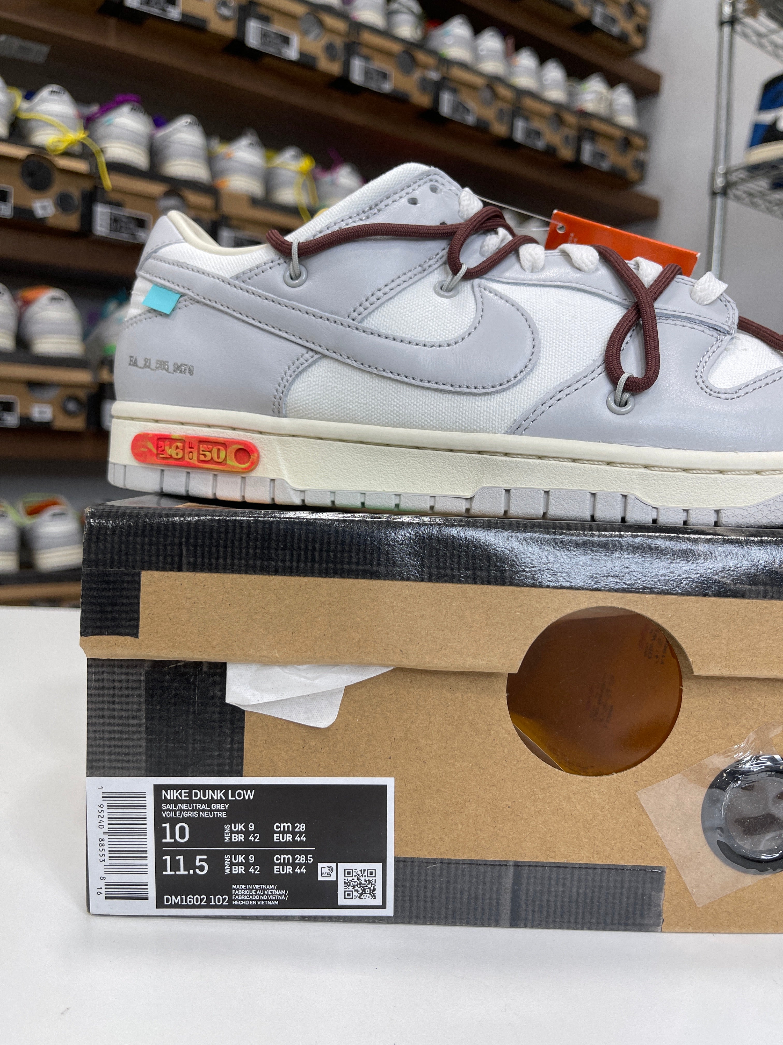 Nike Dunk Low Off-White Lot 46/50 - Sz 10