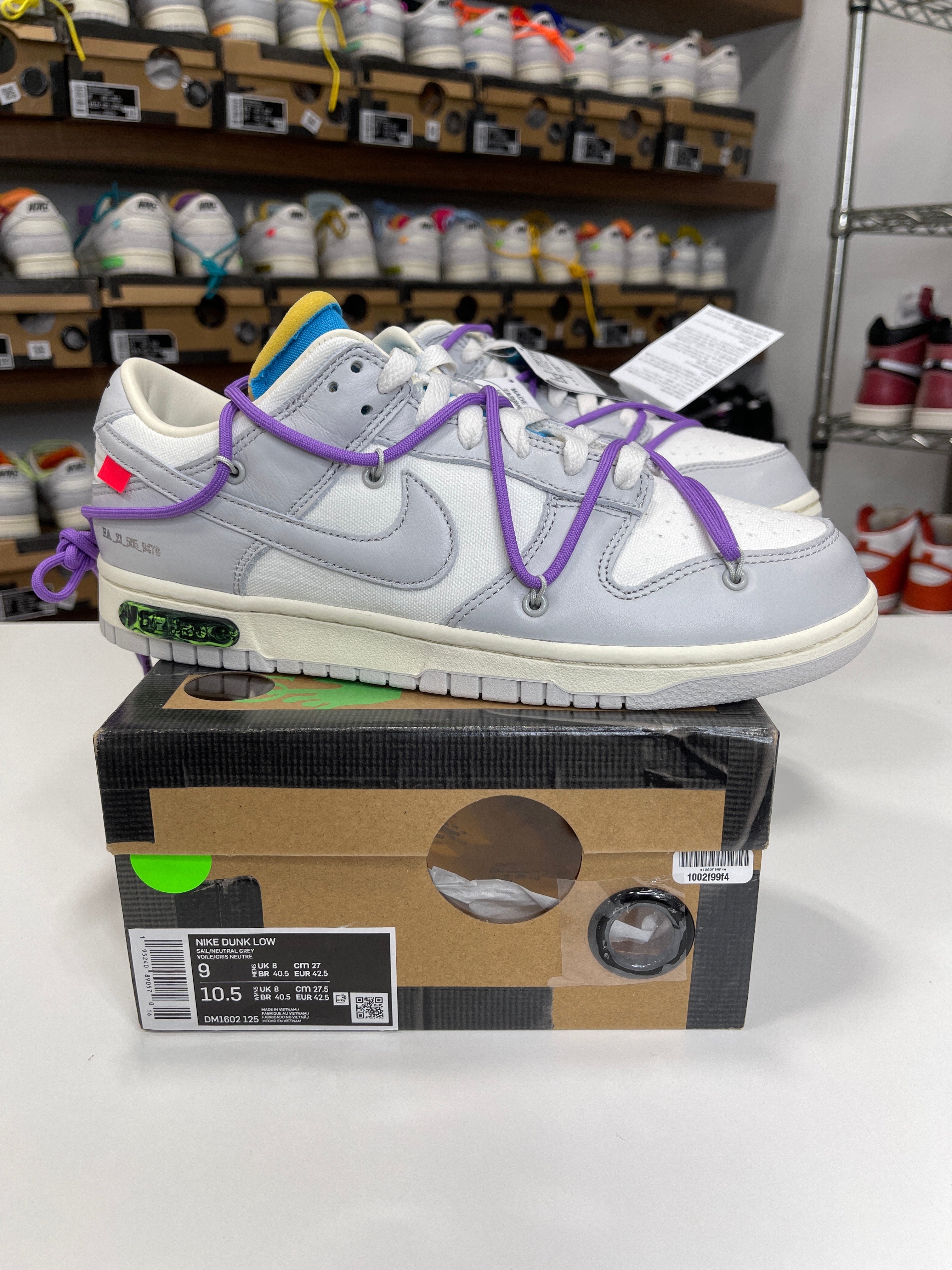 Nike Dunk Low Off-White Lot 47/50 - Sz 9