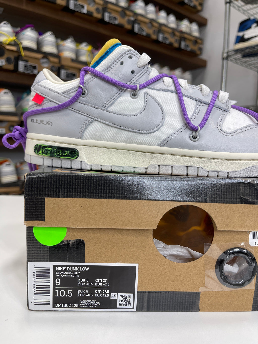 Nike Dunk Low Off-White Lot 47/50 - Sz 9