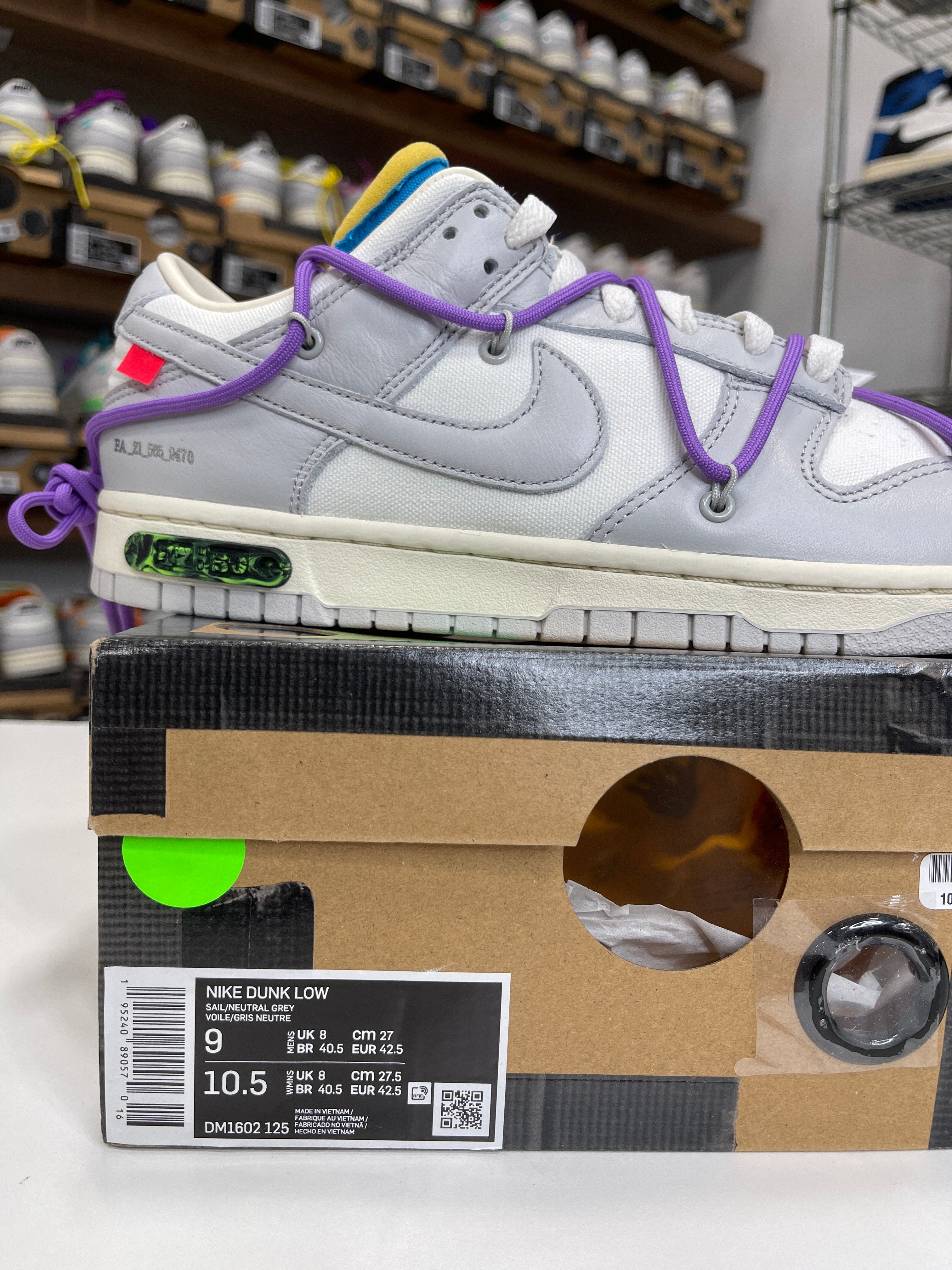 Nike Dunk Low Off-White Lot 47/50 - Sz 9