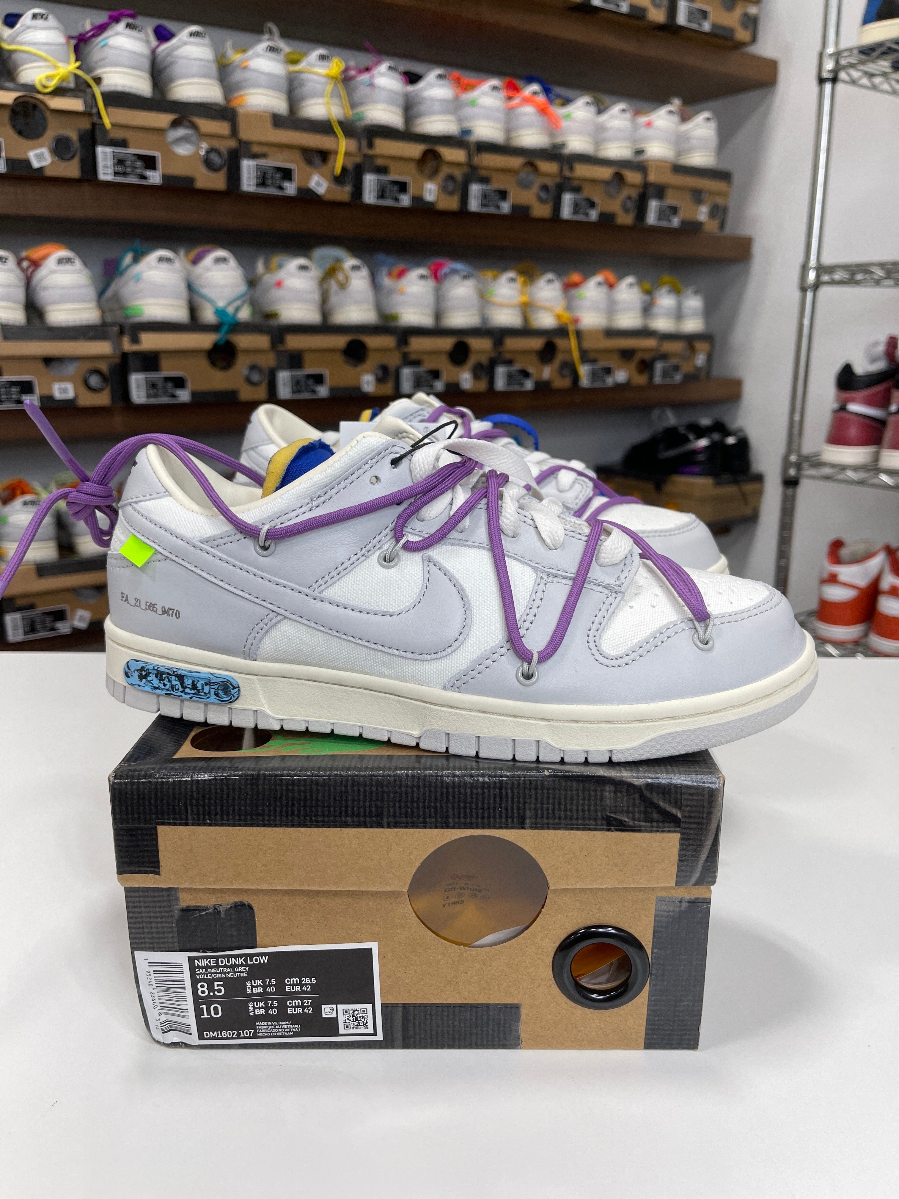 Nike Dunk Low Off-White Lot 48/50 - Sz 8.5