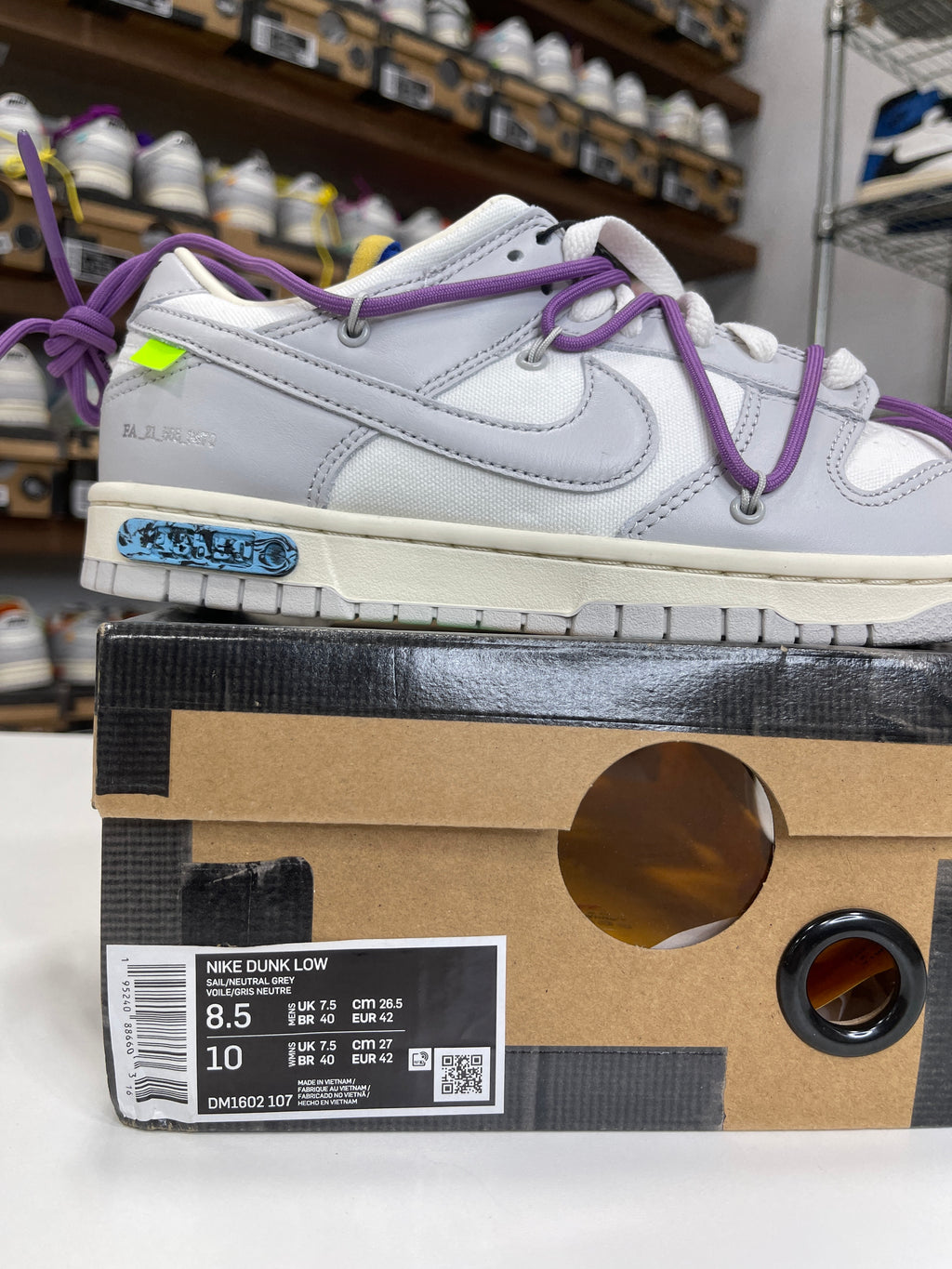 Nike Dunk Low Off-White Lot 48/50 - Sz 8.5