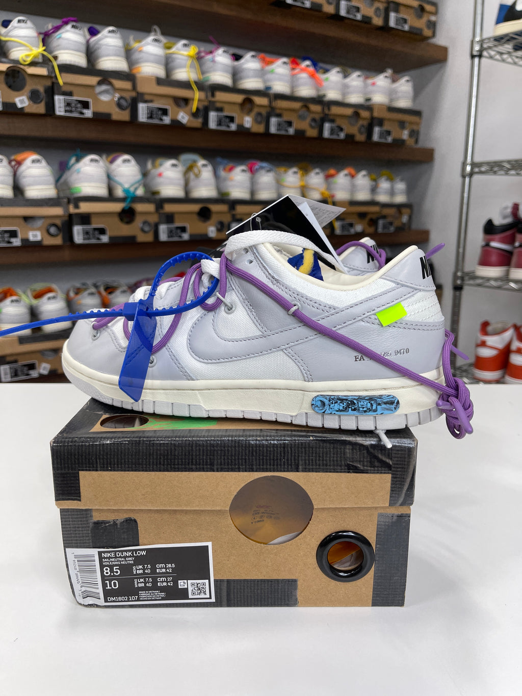 Nike Dunk Low Off-White Lot 48/50 - Sz 8.5