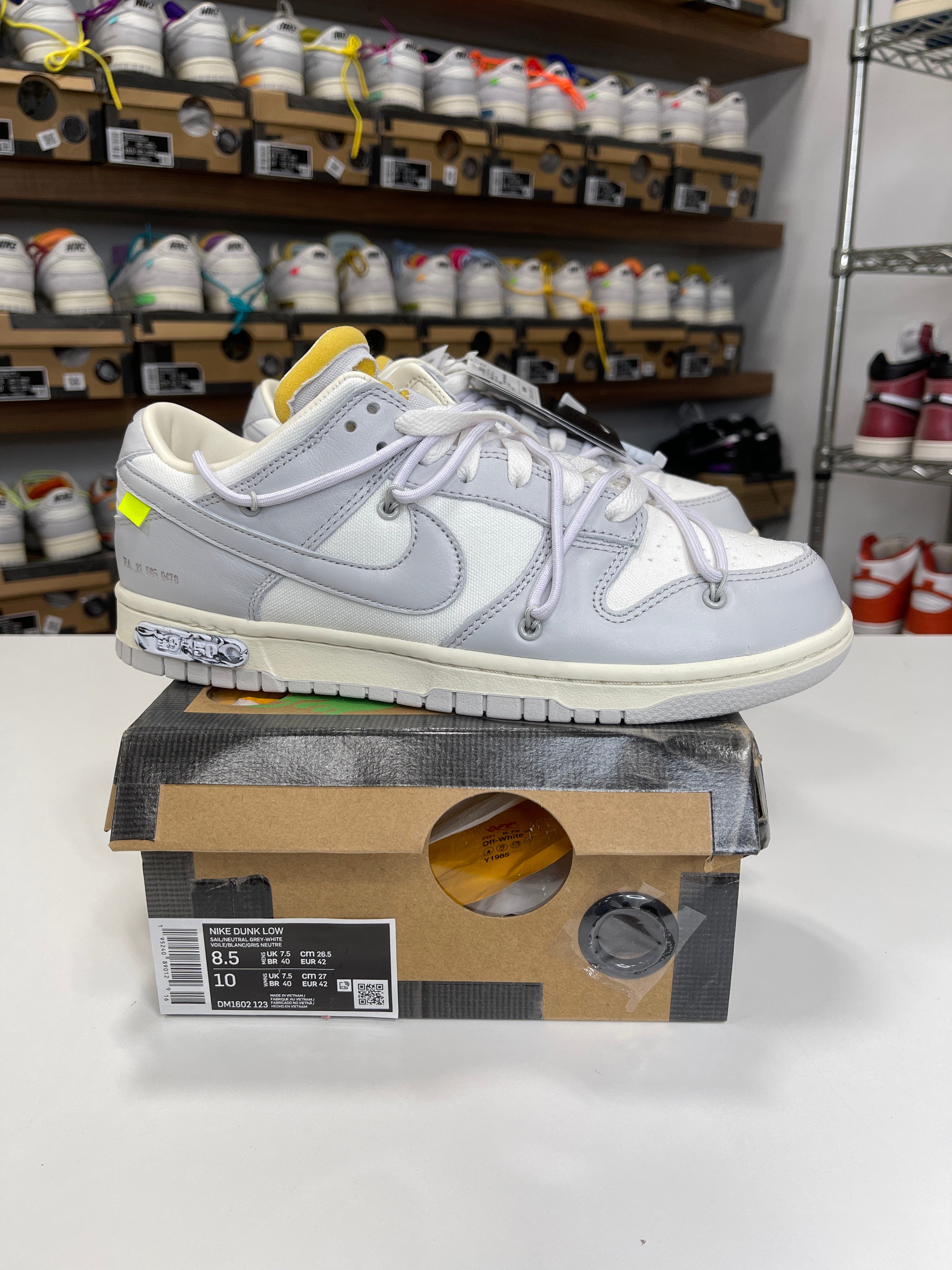Nike Dunk Low Off-White Lot 49/50 - Sz 8.5