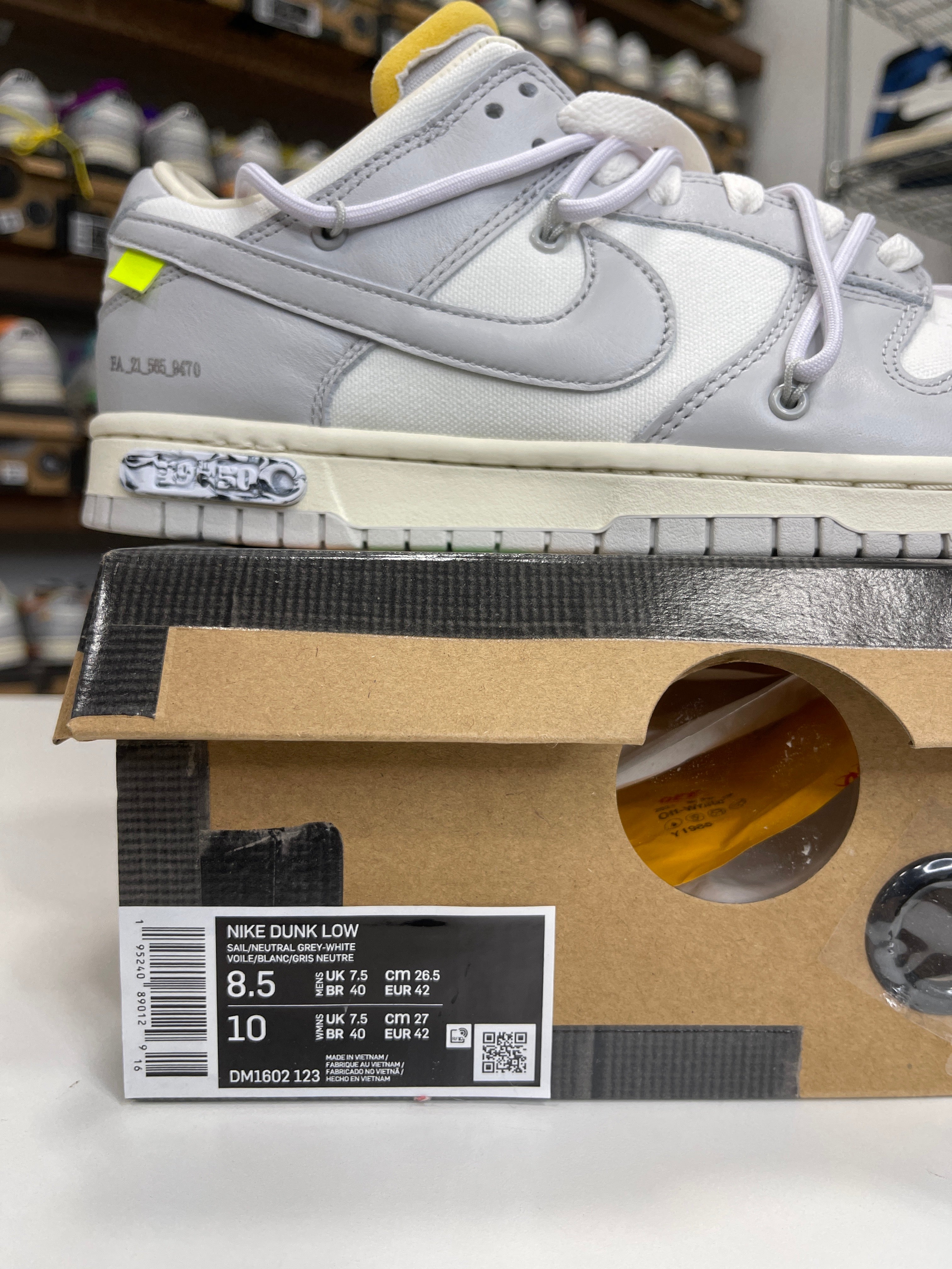 Nike Dunk Low Off-White Lot 49/50 - Sz 8.5
