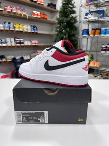 Nike Jordan 1 Low White Gym Red GS Sz 6Y