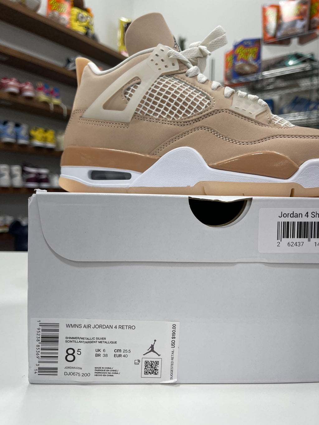 Wmns Air Jordan 4 "Shimmer" Sz 8.5