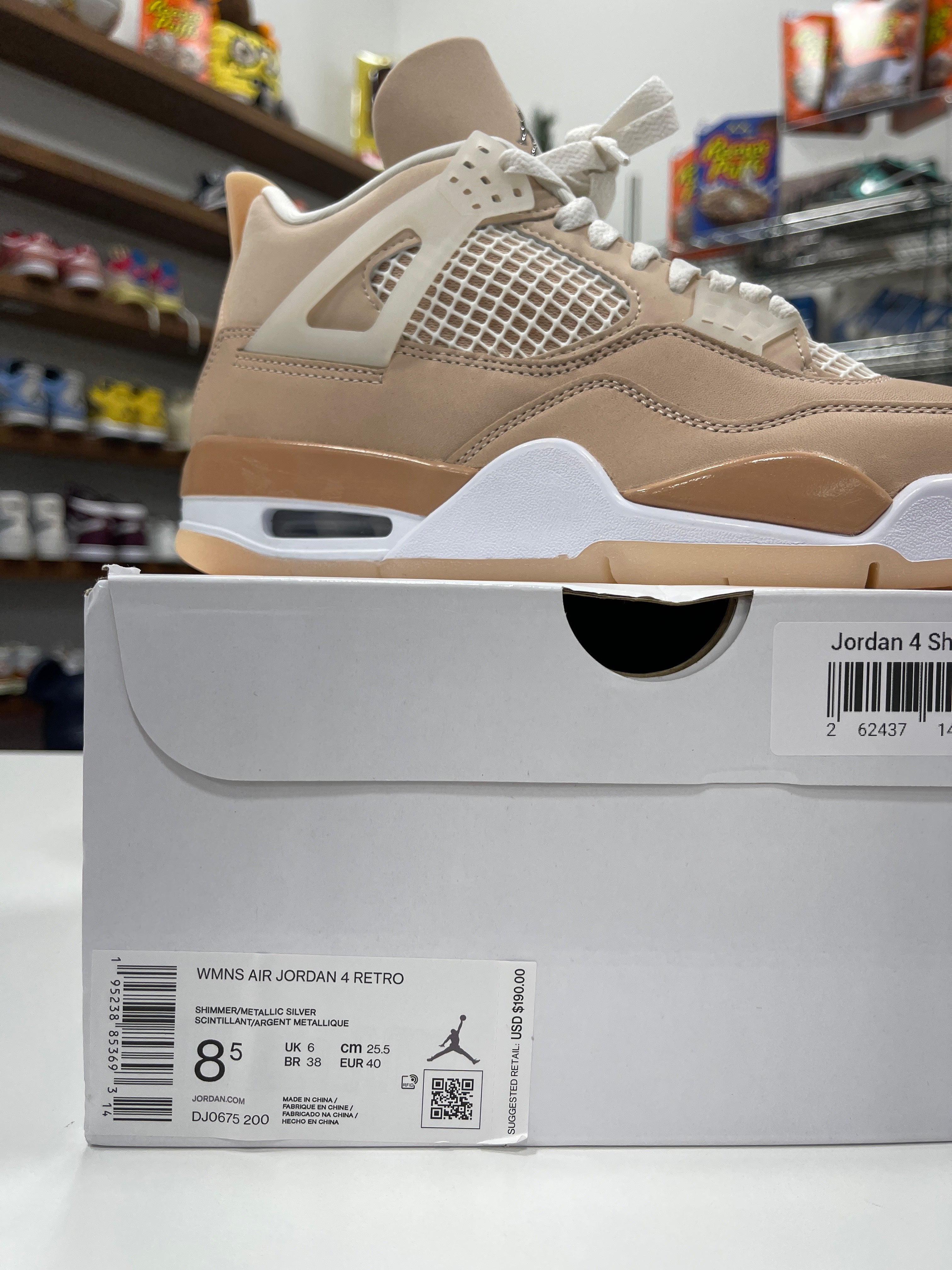 Wmns Air Jordan 4 "Shimmer" Sz 8.5