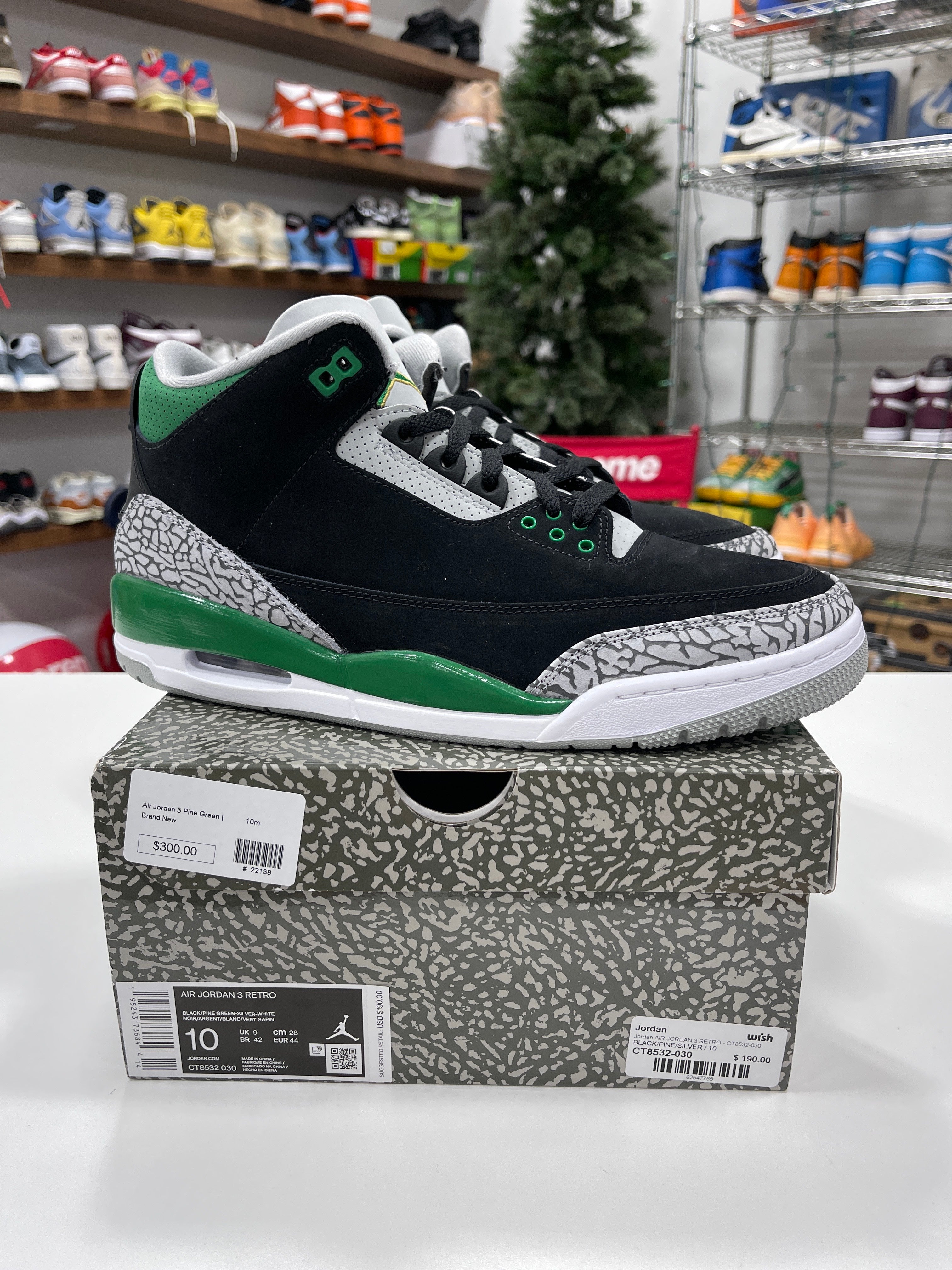 Air Jordan 3 "Pine Green" Sz 10