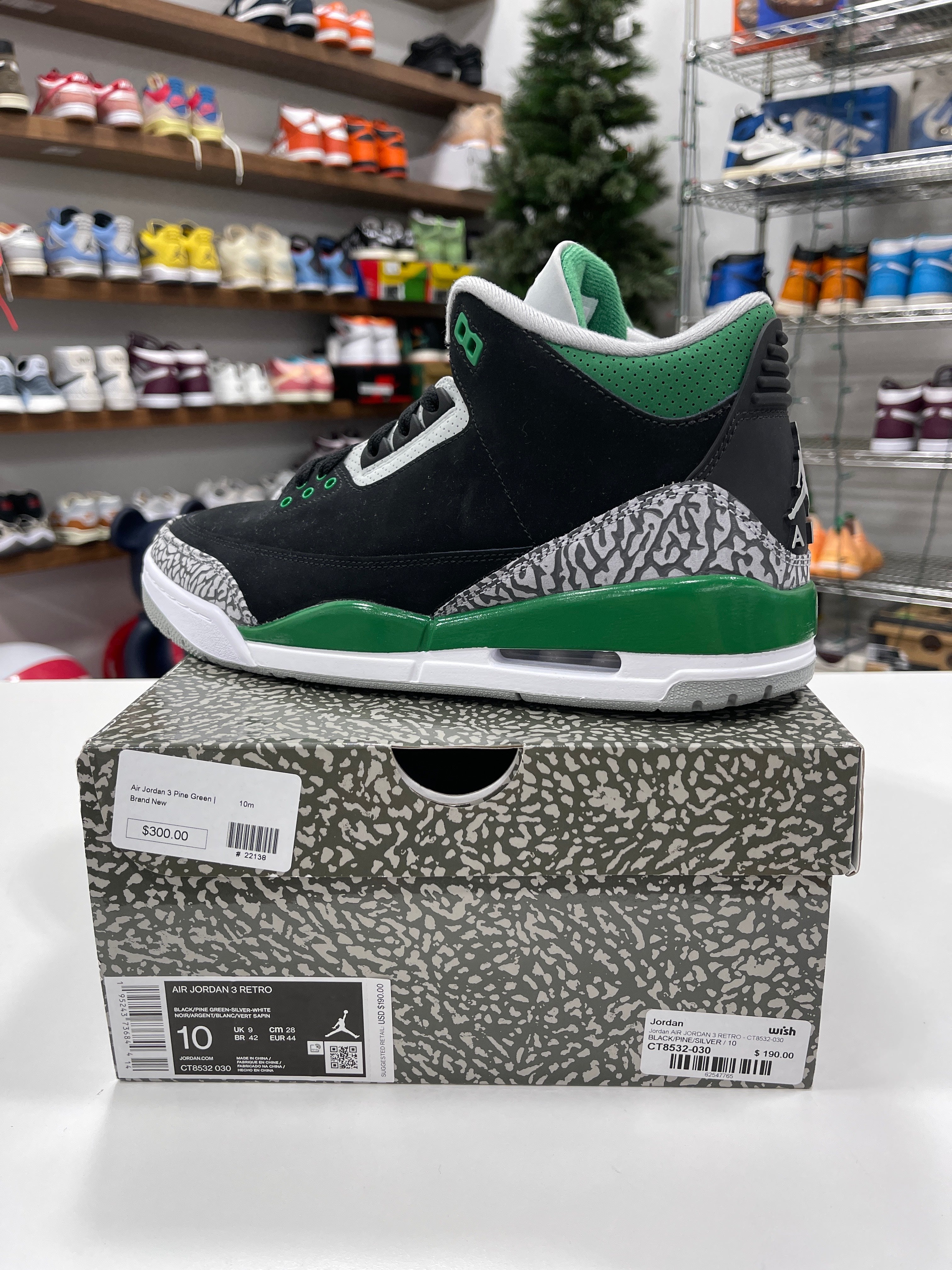 Air Jordan 3 "Pine Green" Sz 10