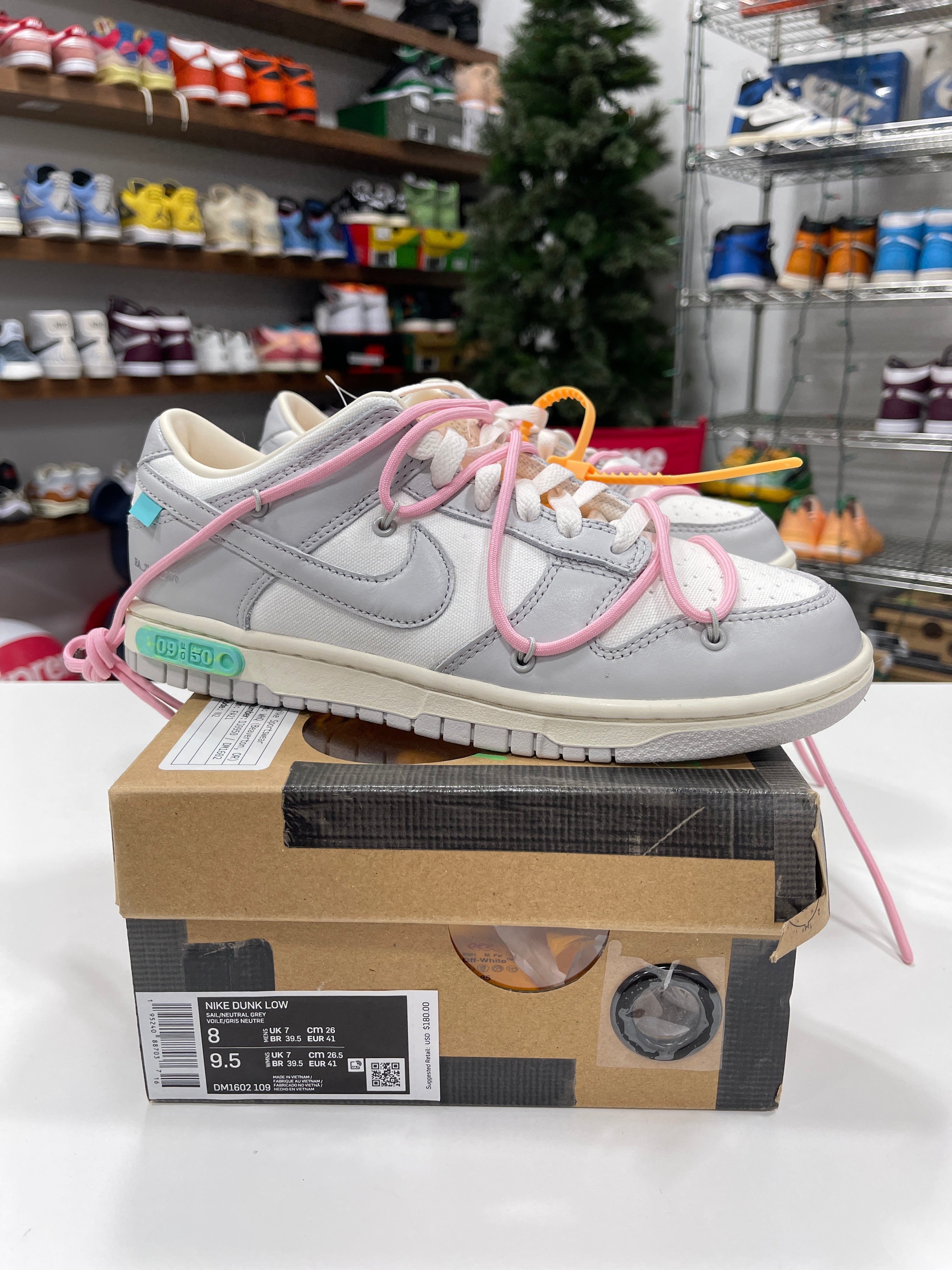 Off White Nike Dunk Low Lot 9 Sz 8