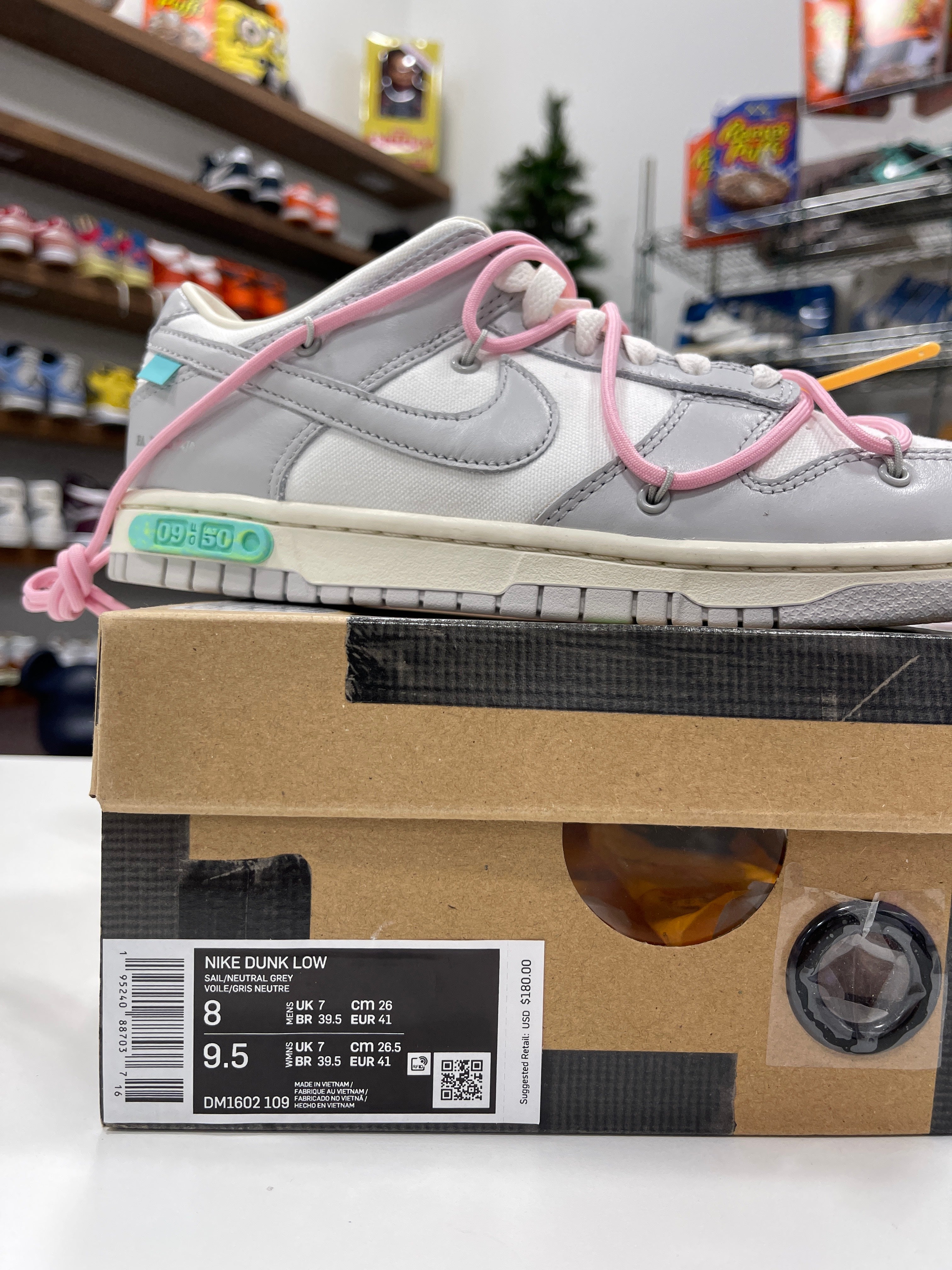 Off White Nike Dunk Low Lot 9 Sz 8
