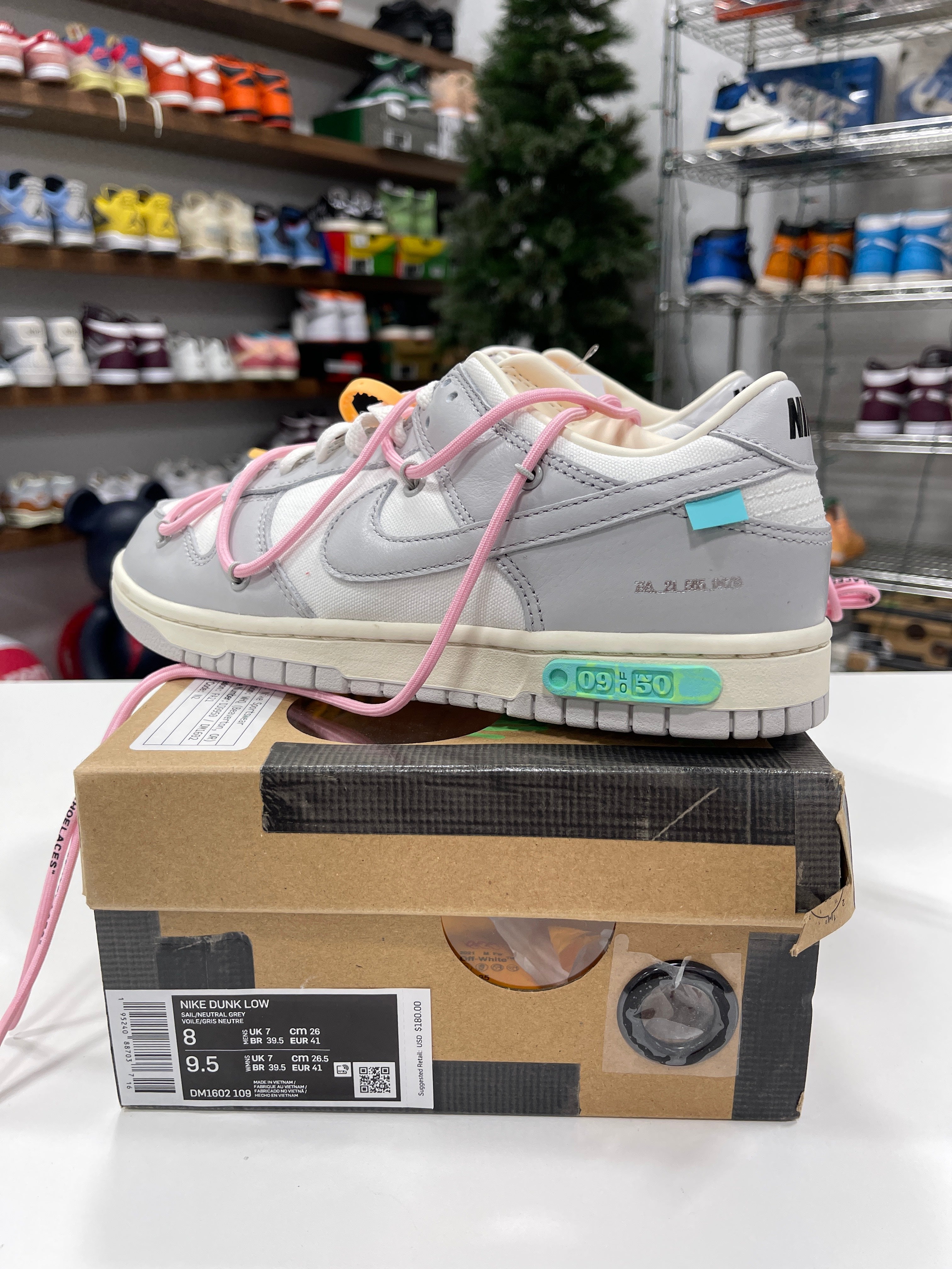 Off White Nike Dunk Low Lot 9 Sz 8