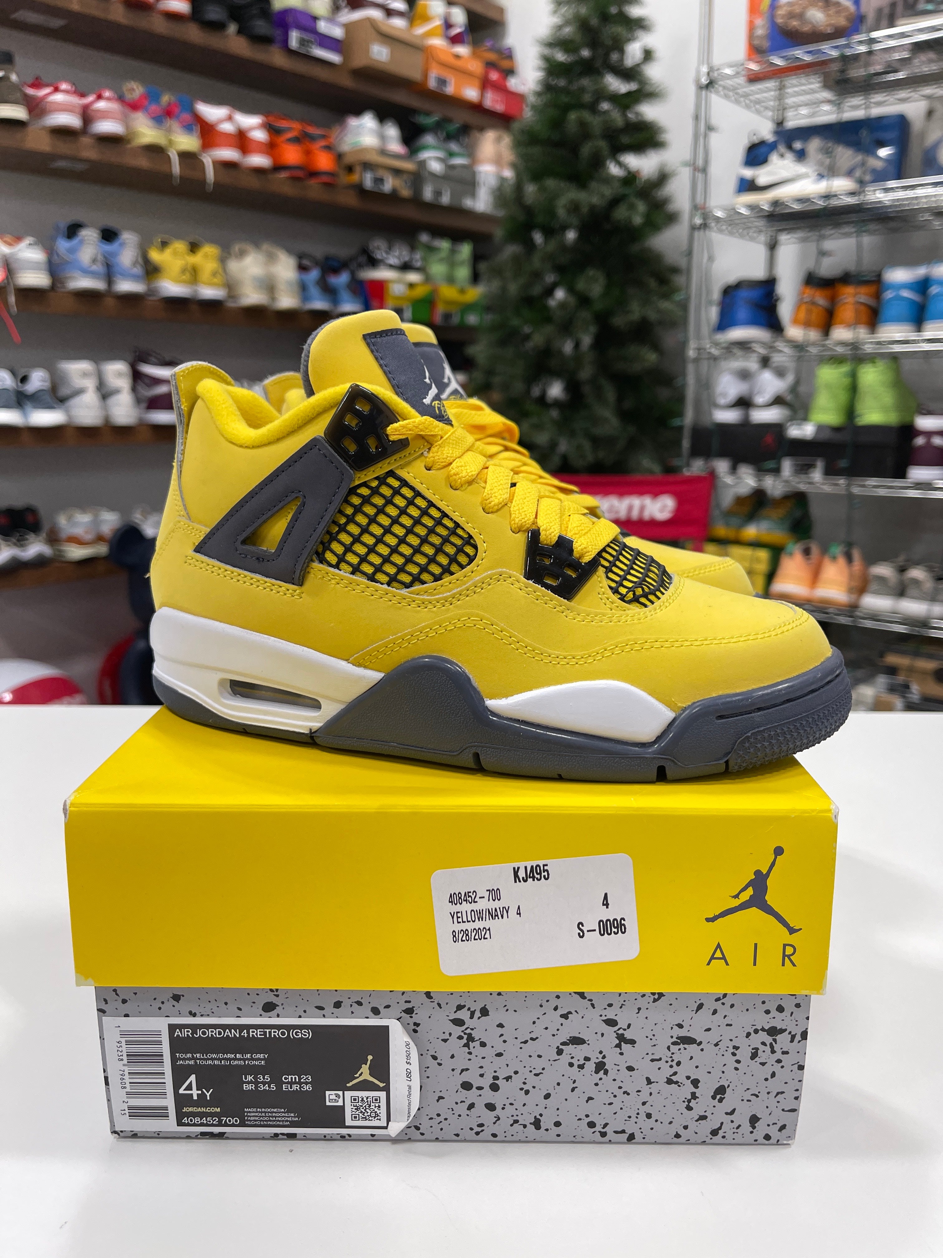 Air Jordan 4 "Lightning" GS Sz 4Y