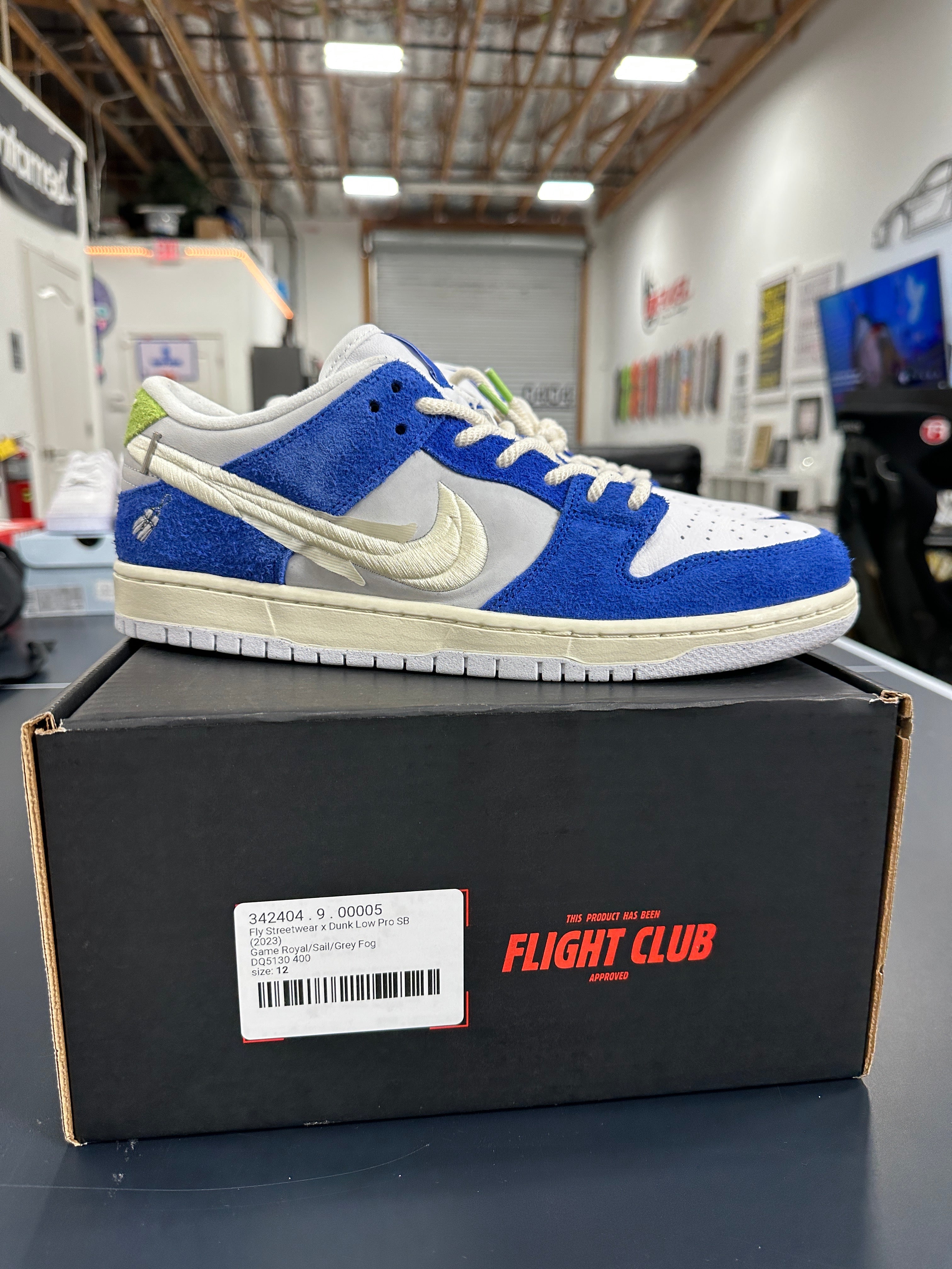Fly Streetwear x Nike SB Dunk Low Sz 12 Rep Box *Unreleased*