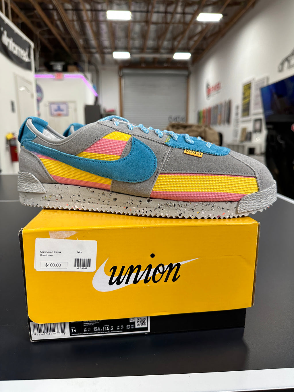 Nike x Union Cortez Sz 14