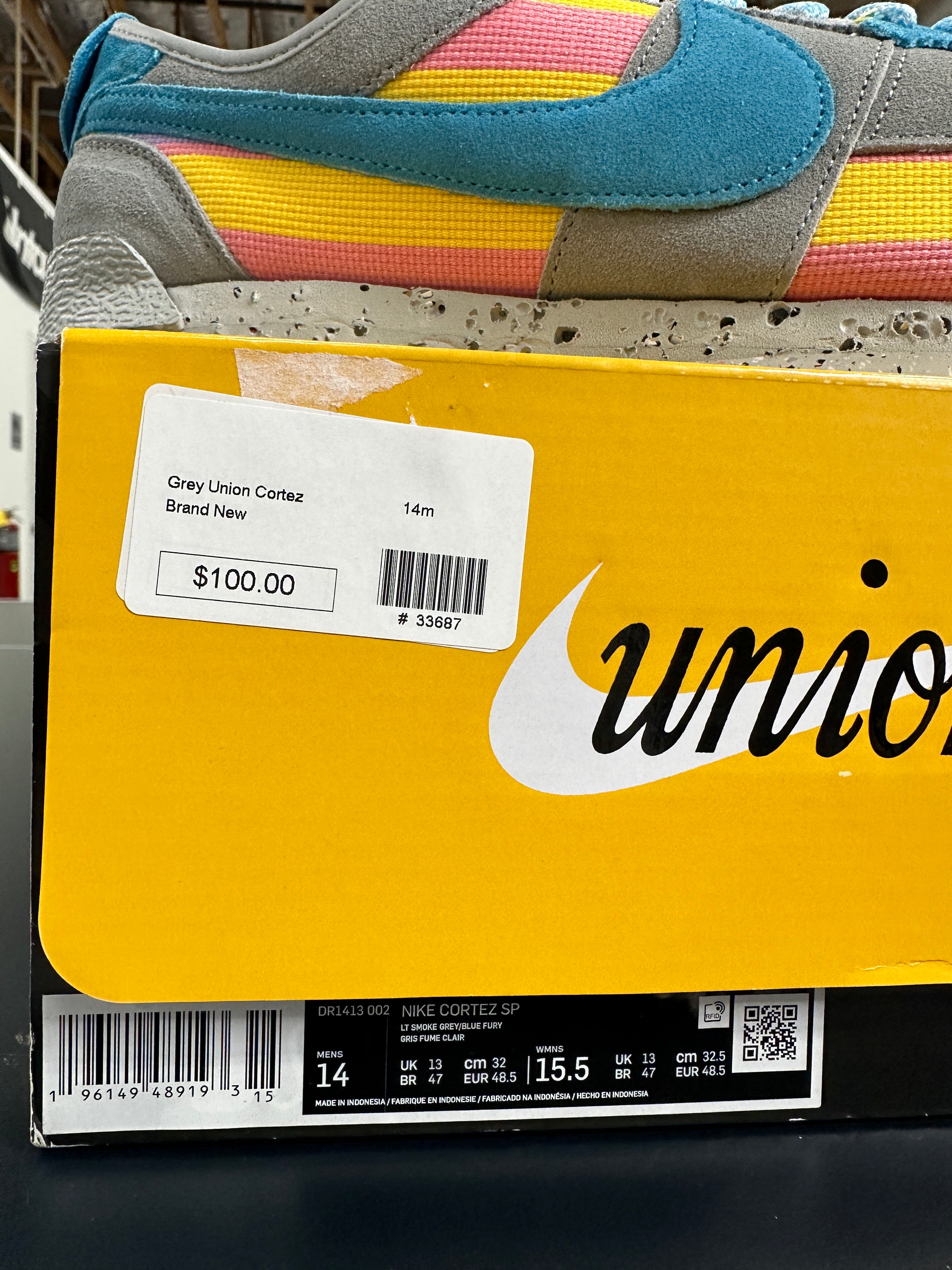 Nike x Union Cortez Sz 14