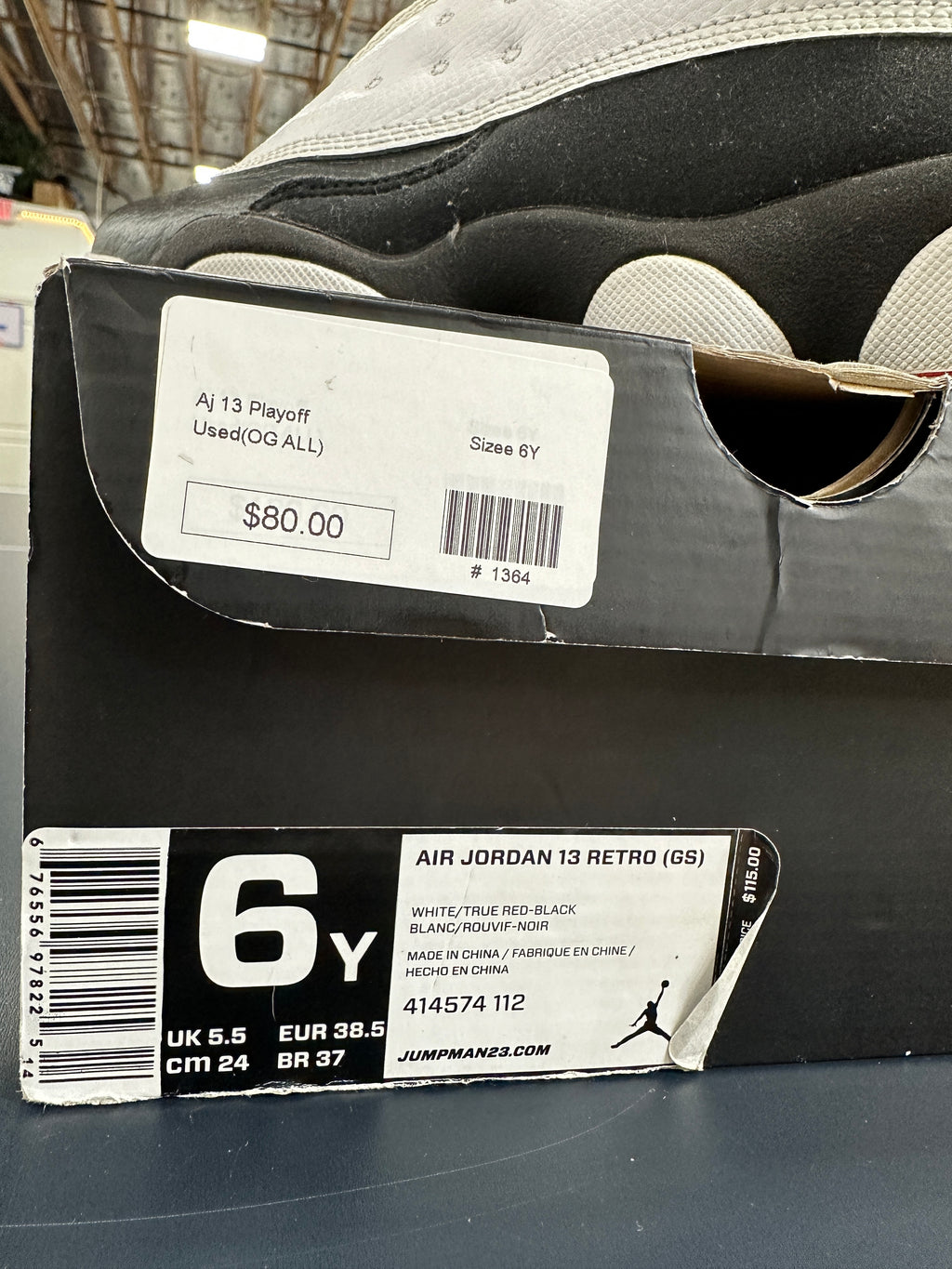 Jordan 13 Playoff Sz 6Y