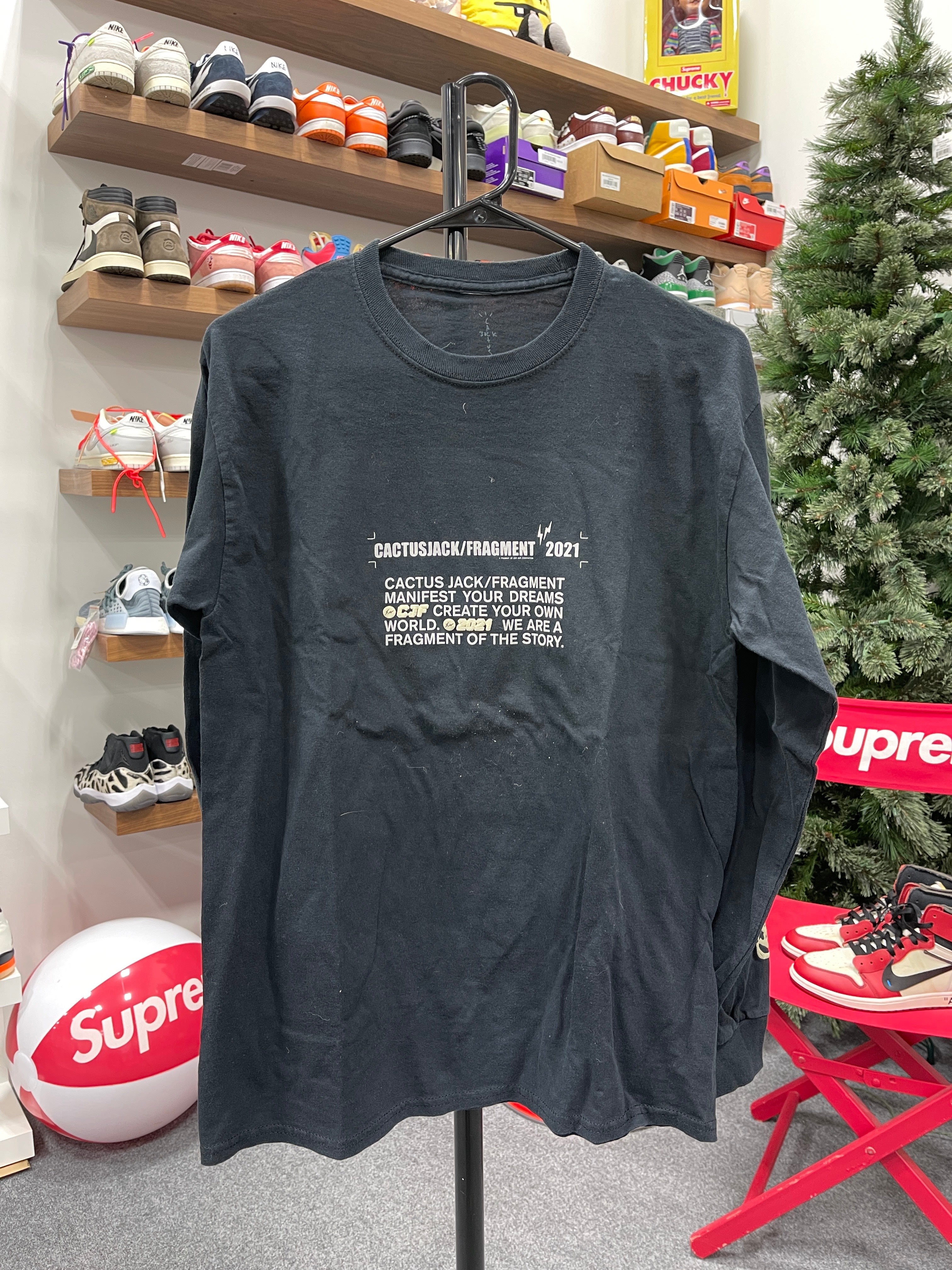Travis Scott x Fragment LS T-Shirt Sz S