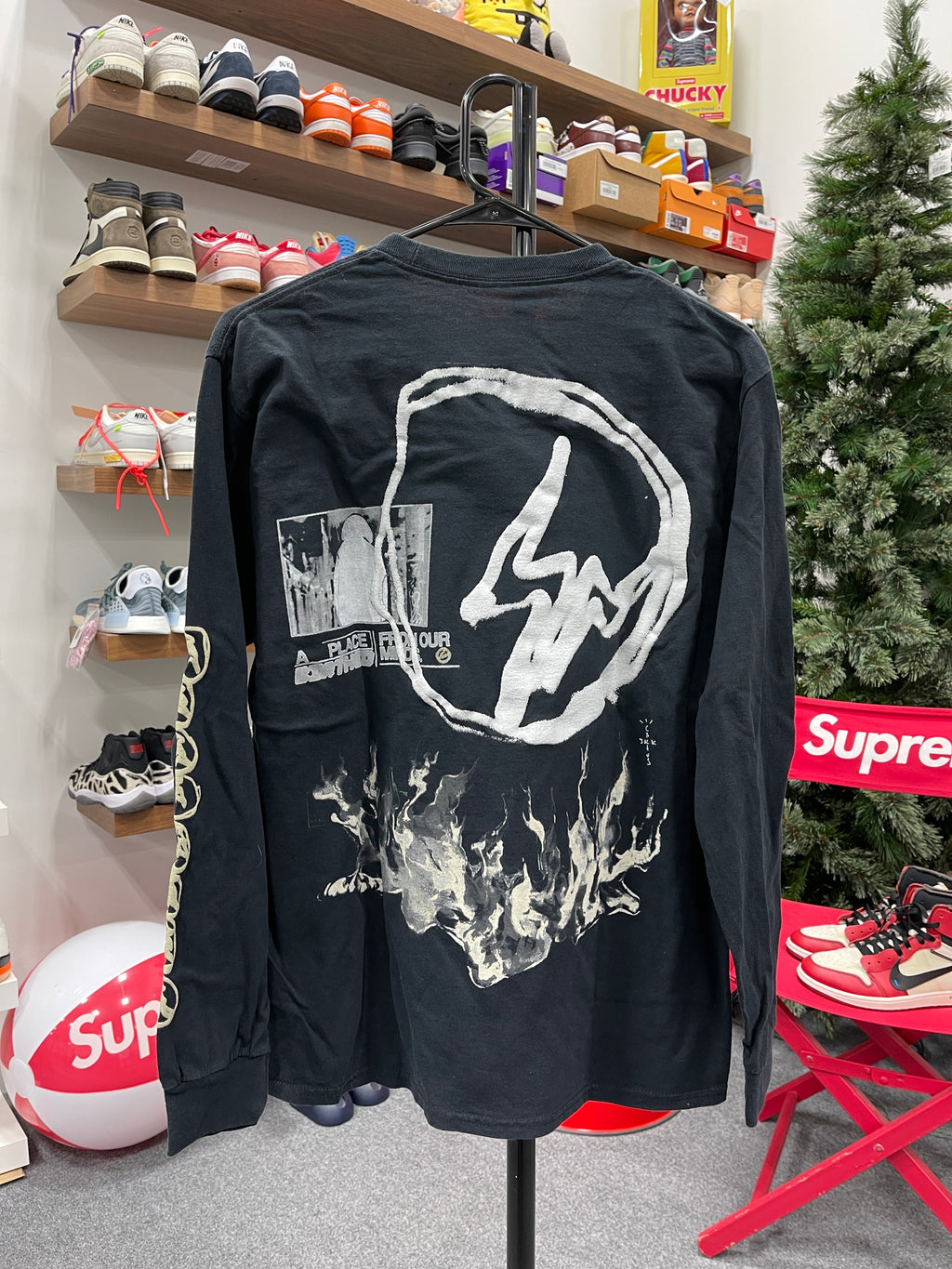 Travis Scott x Fragment LS T-Shirt Sz S