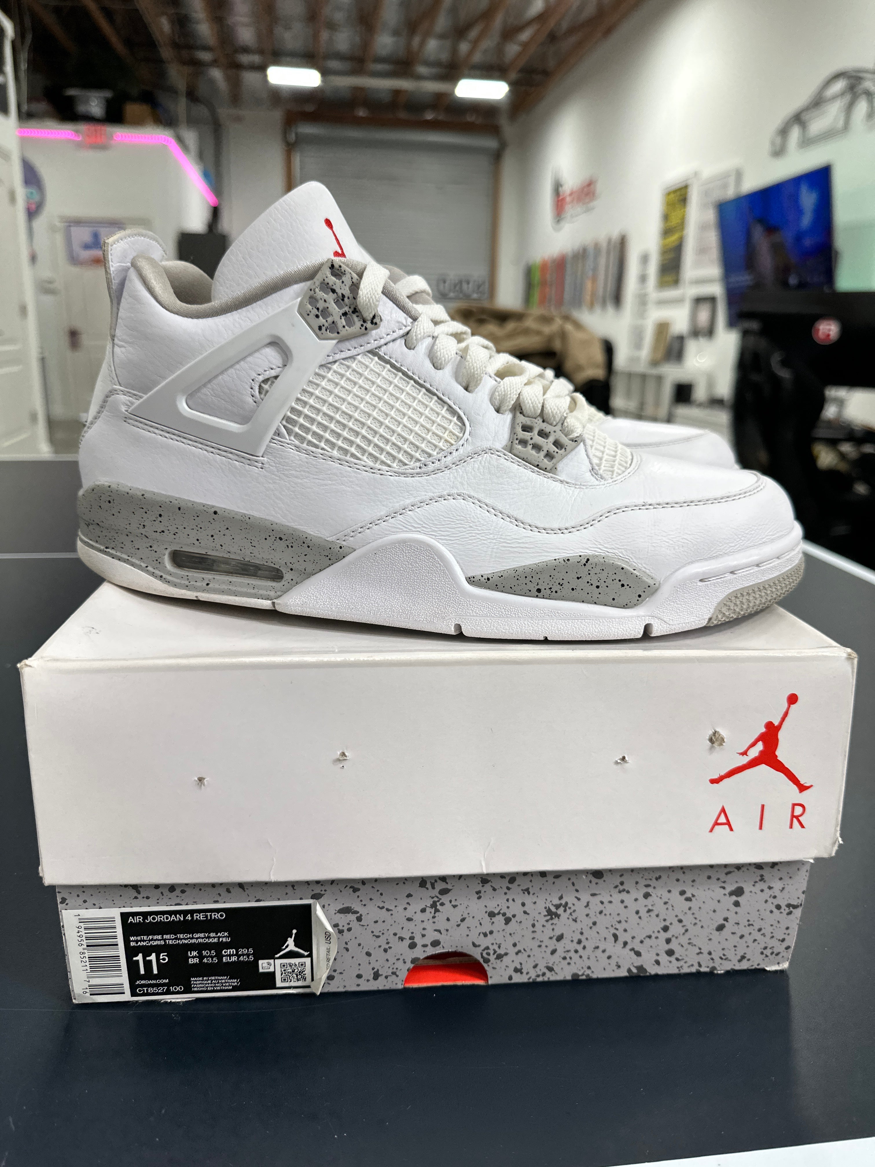 Jordan 4 Tech White Sz 11.5