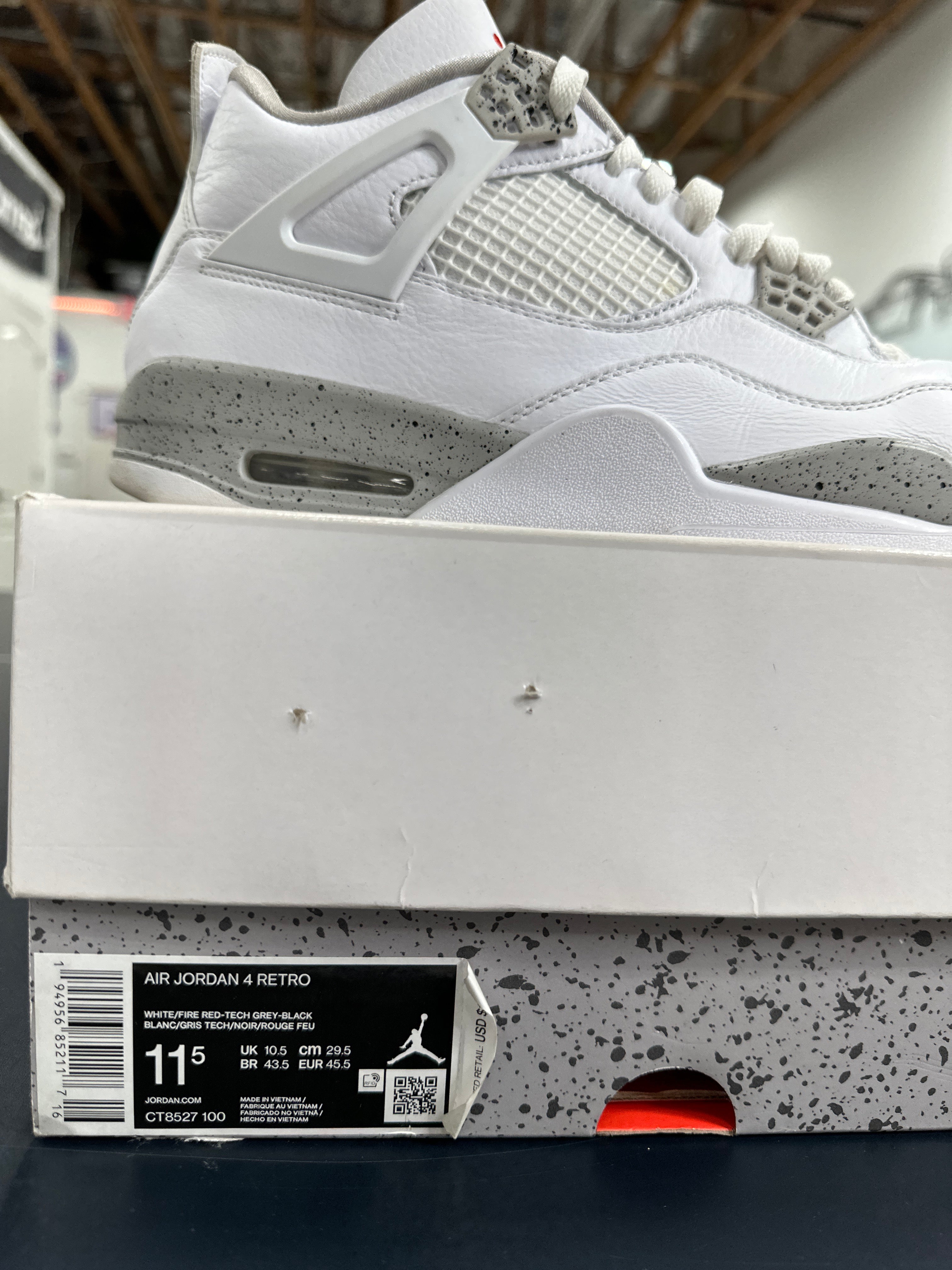 Jordan 4 Tech White Sz 11.5