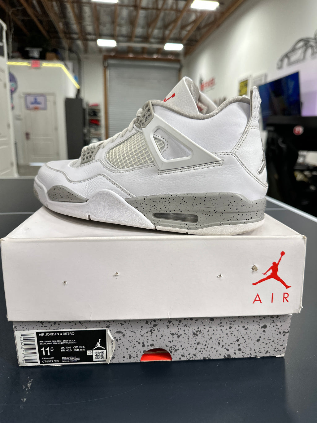 Jordan 4 Tech White Sz 11.5