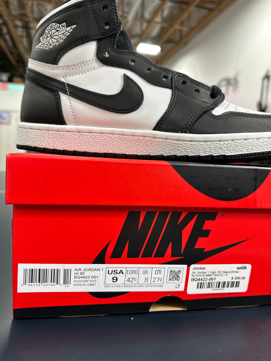 Jordan 1 Hi 1985 Sz 9
