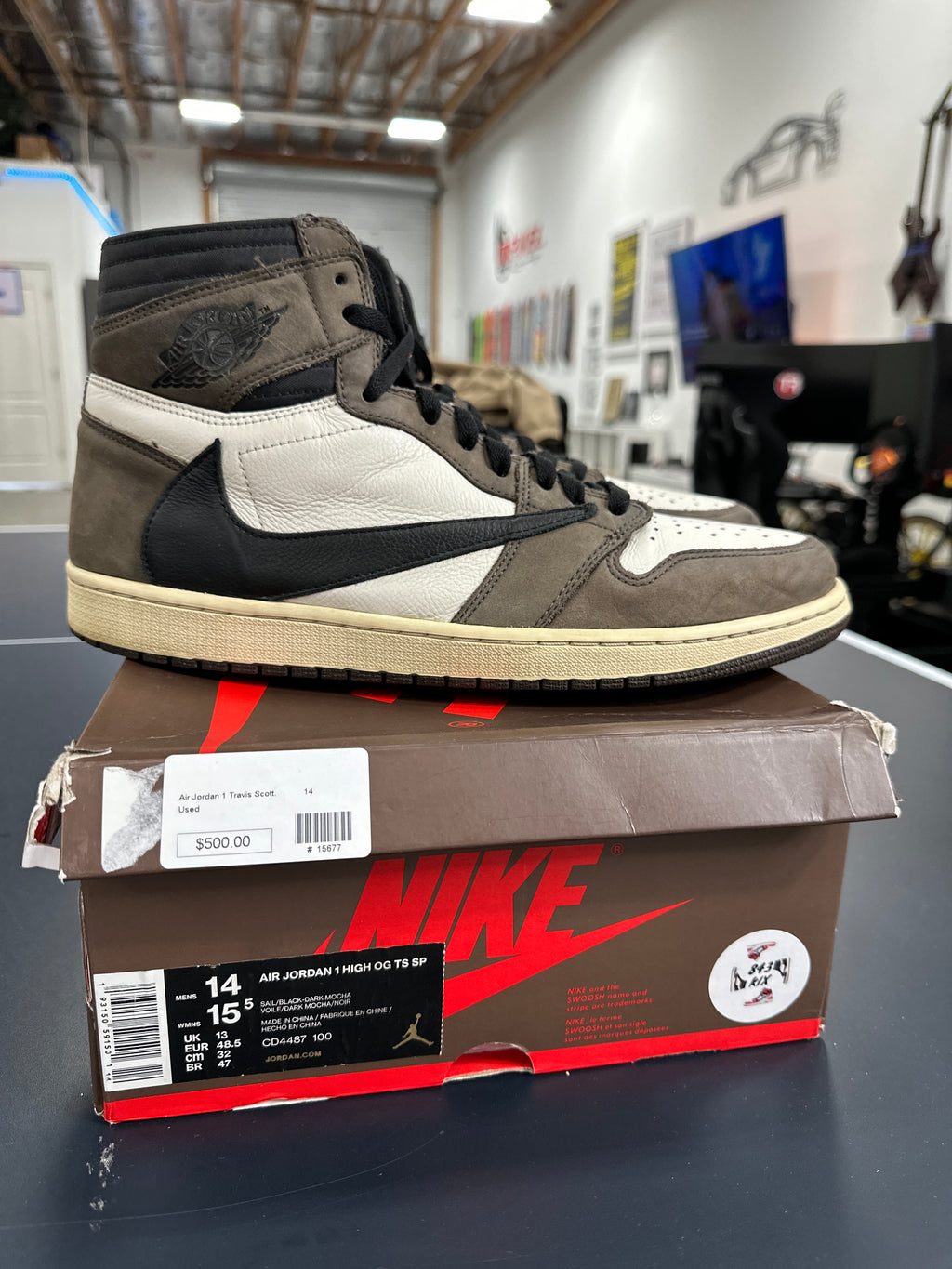 Jordan 1 Travis Scott Sz 14
