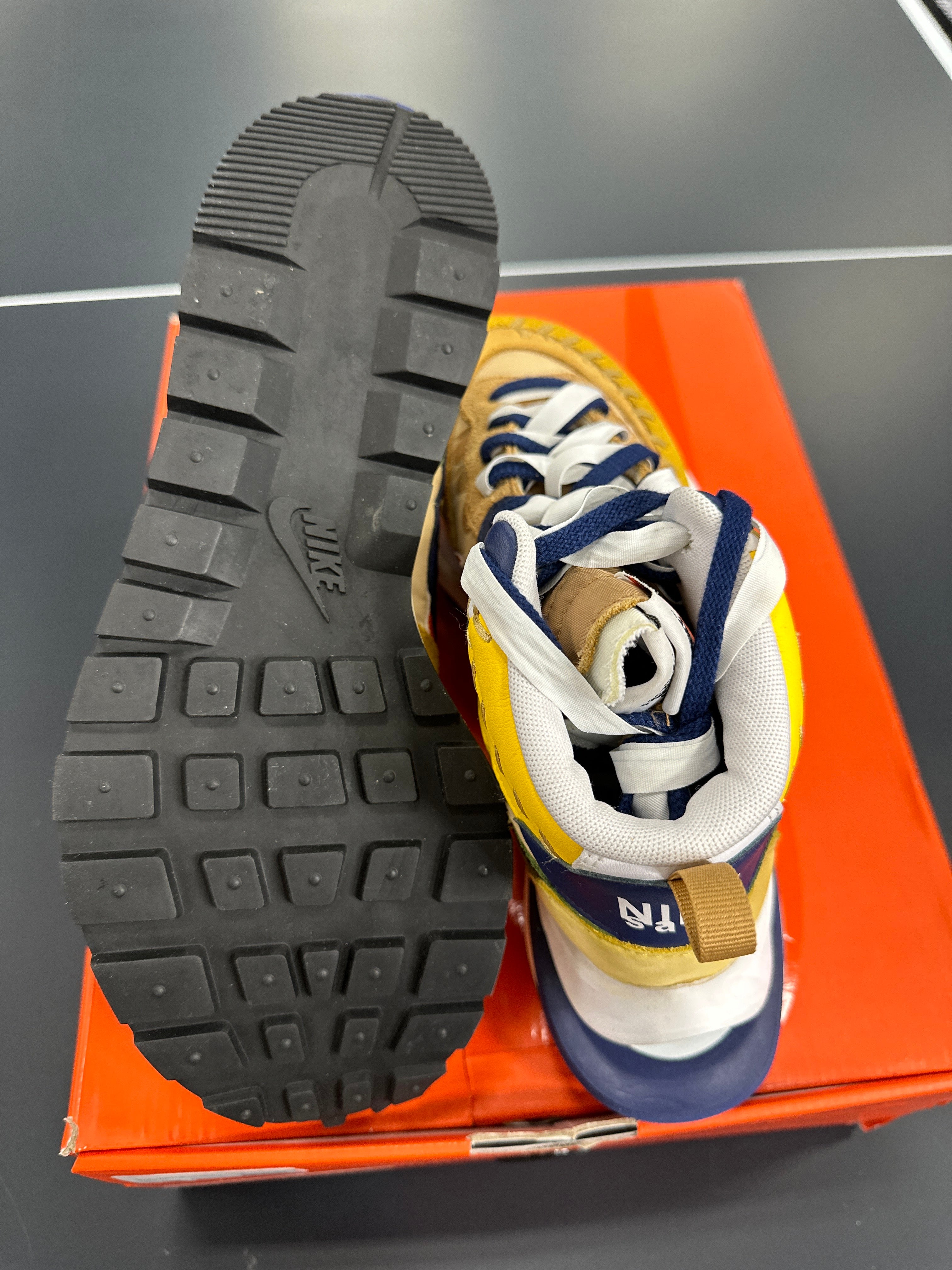 Nike Vaporwaffle sacai Jean Paul Gaultier Sesame Blue Sz 10