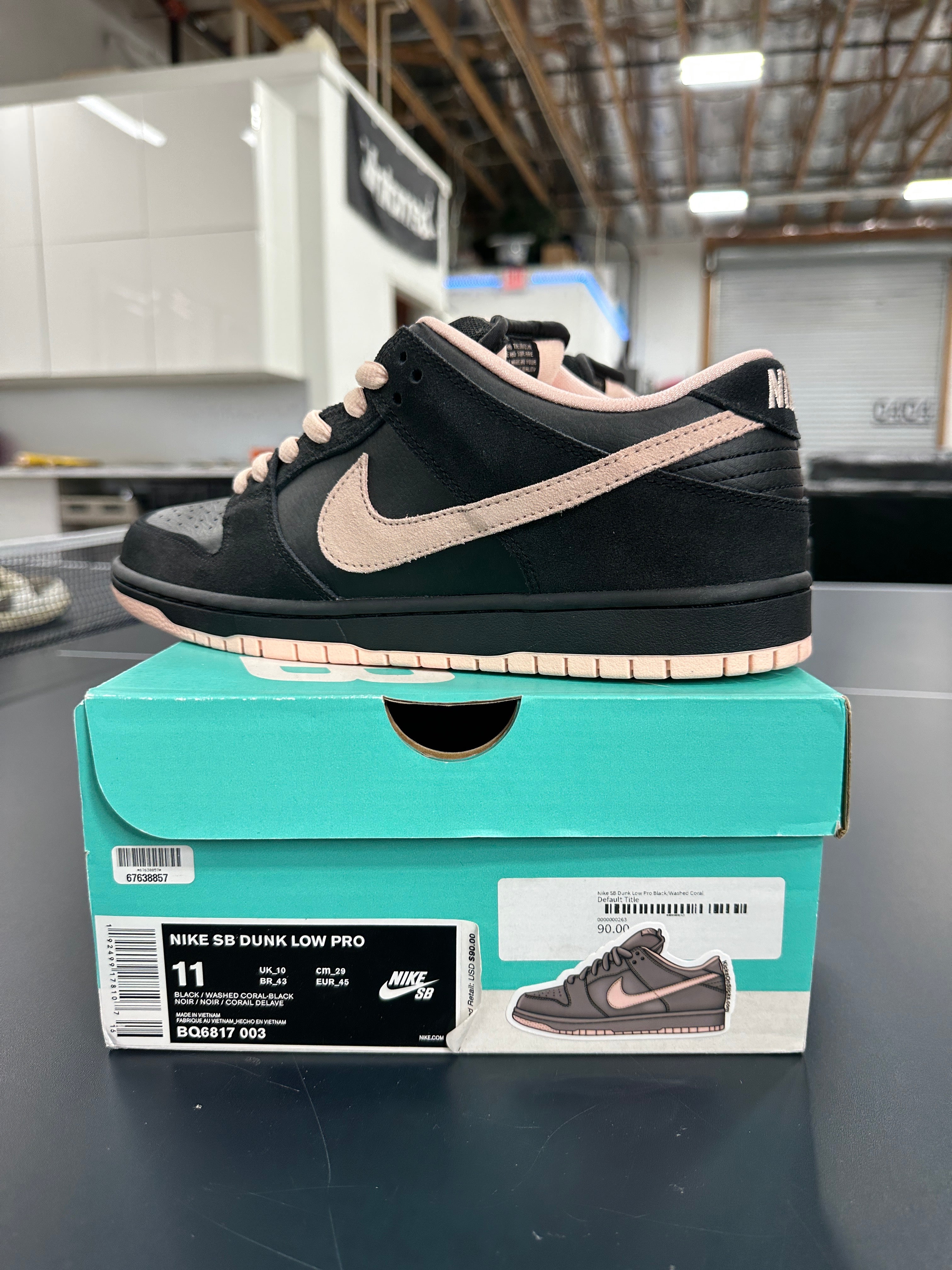 Nike SB Dunk Low Black Coral Sz 11