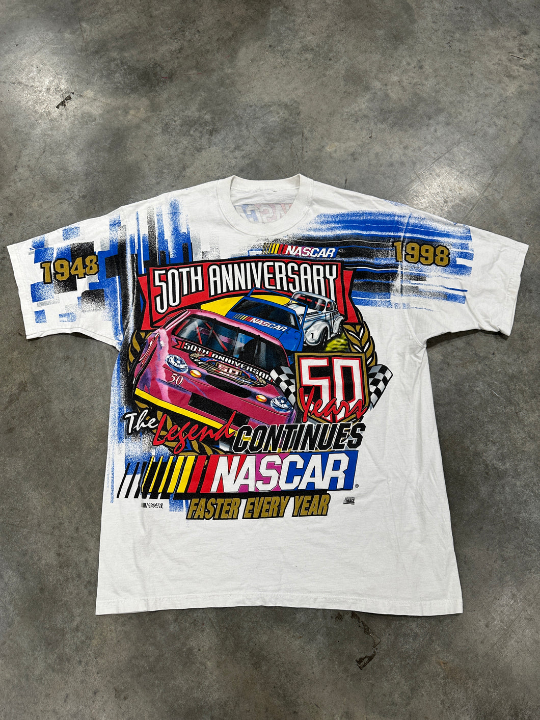 Vintage Nascar 50th Anniversary T-Shirt Sz XL