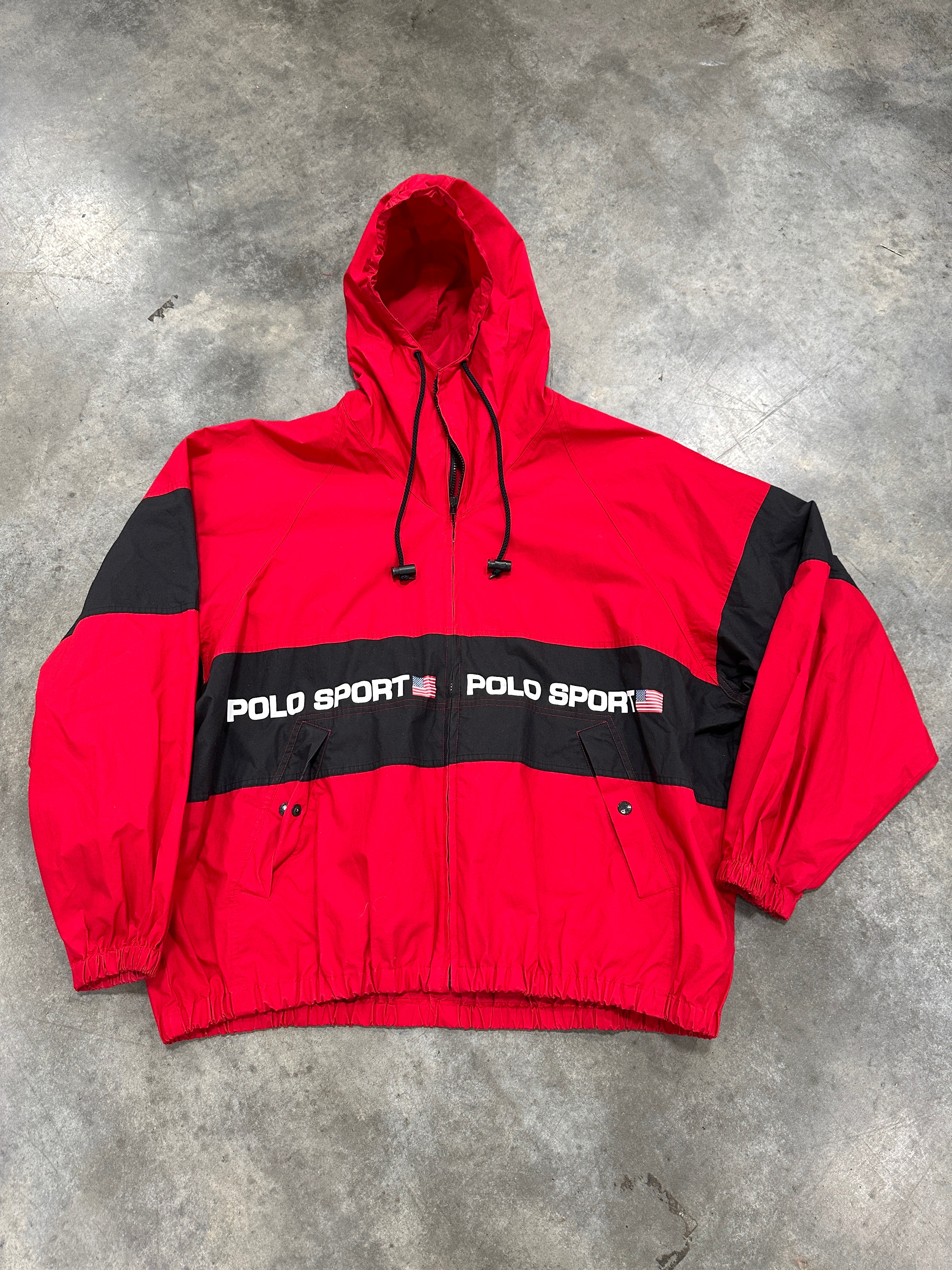 Vintage Polo Sport Windbreaker Jacket Sz XXL