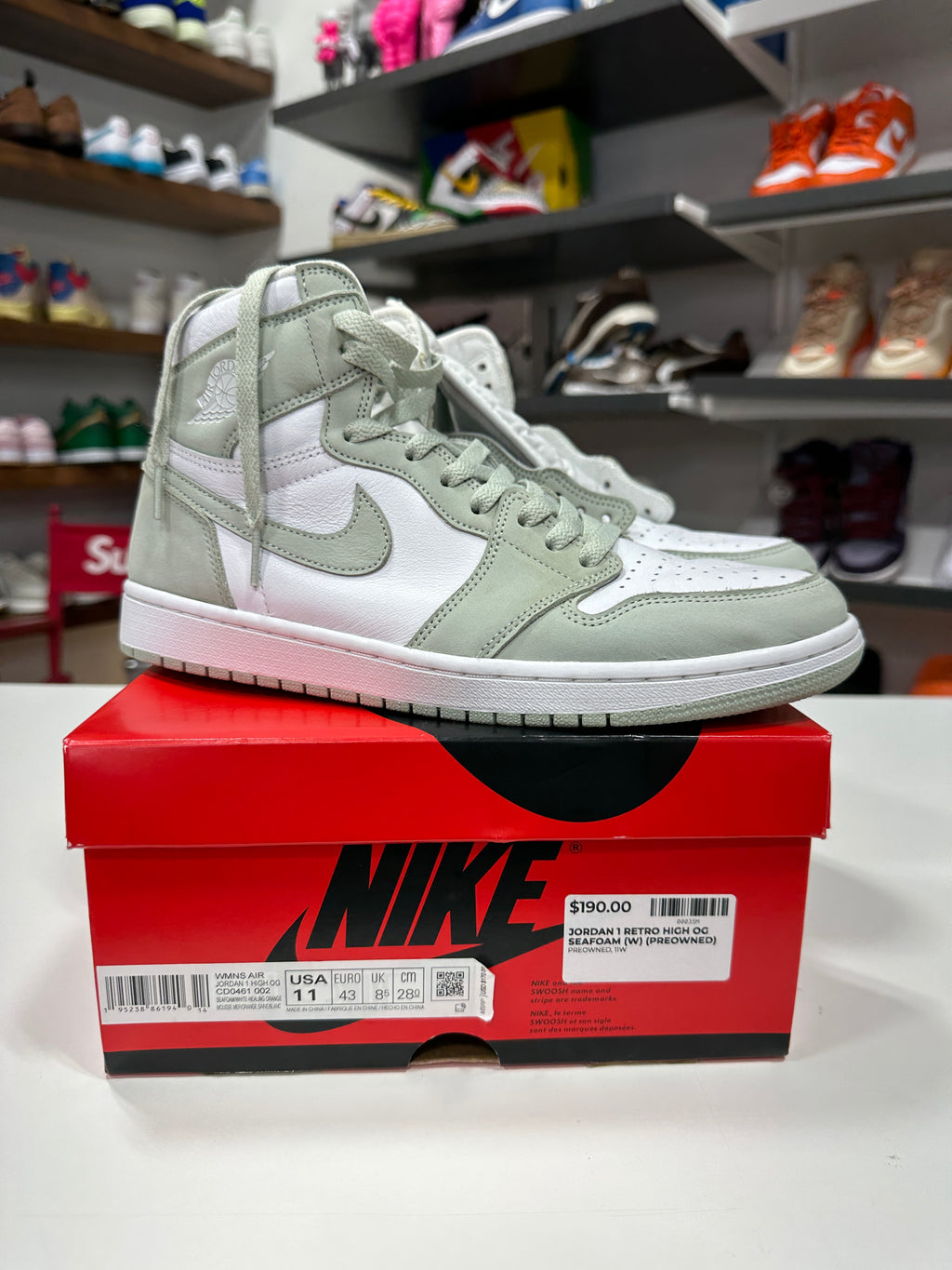Wmns Jordan 1 Seafoam Sz 11