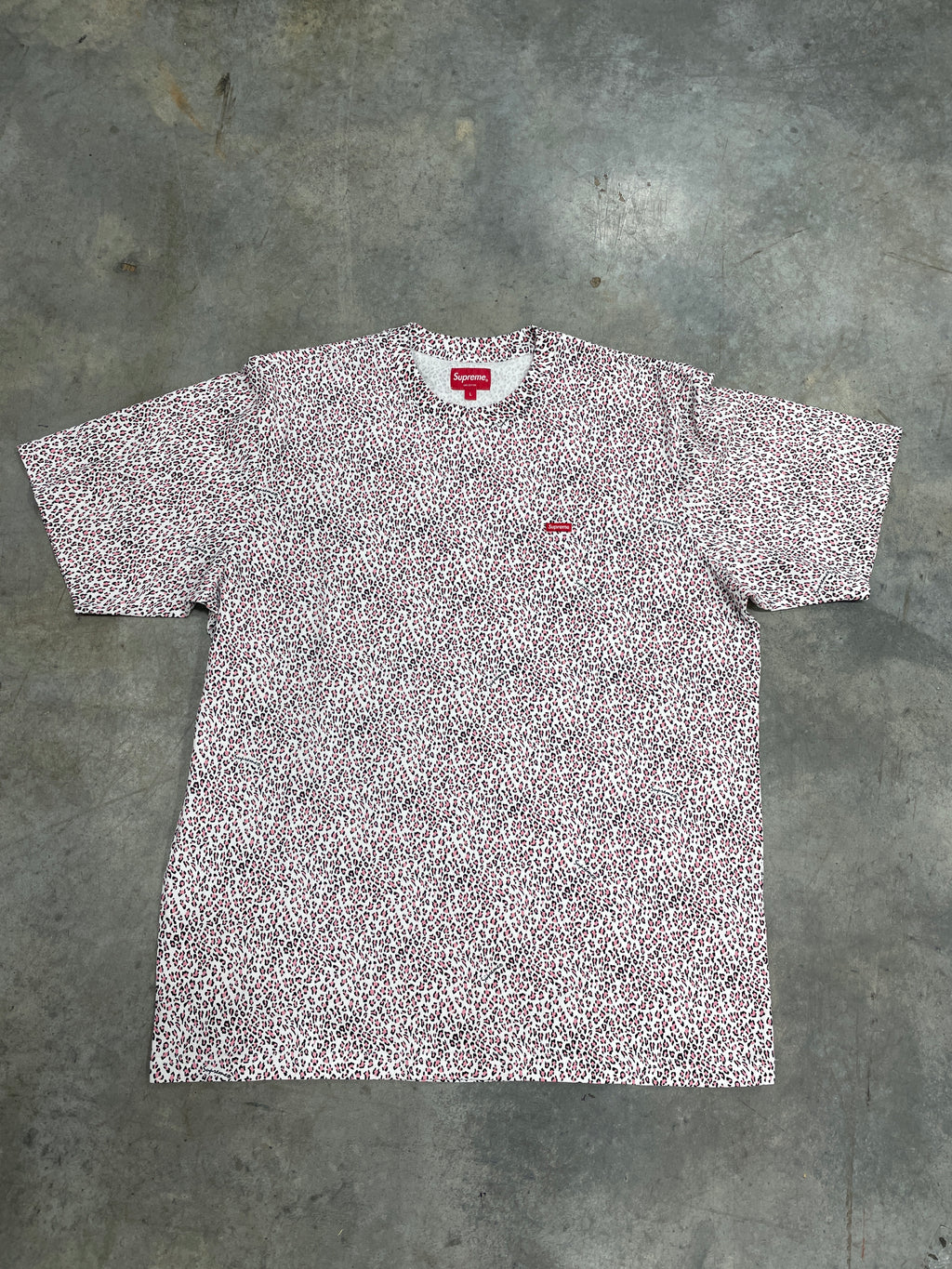 Supreme all Over Pink Small Box Logo Tee