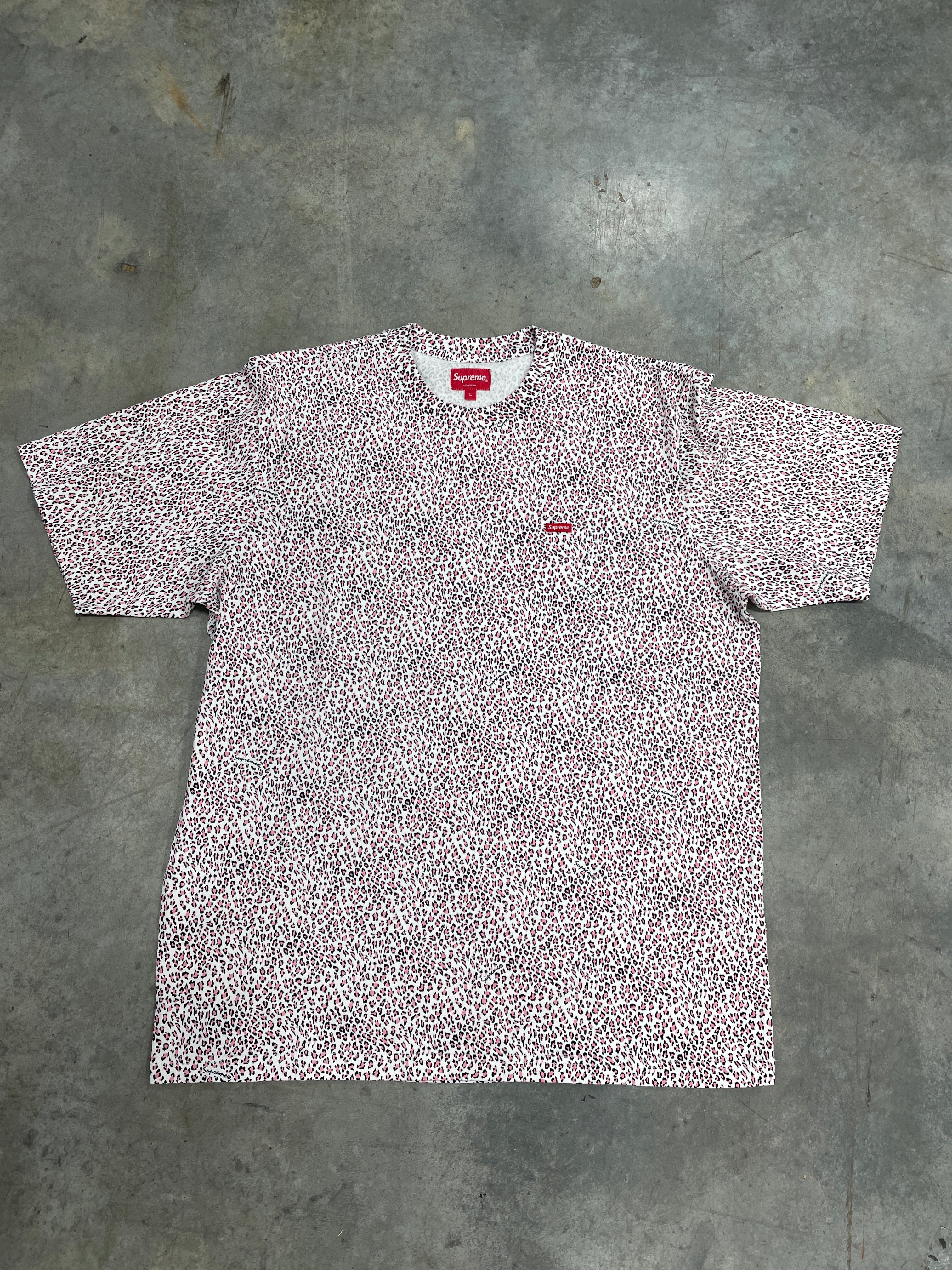 Supreme all Over Pink Small Box Logo Tee